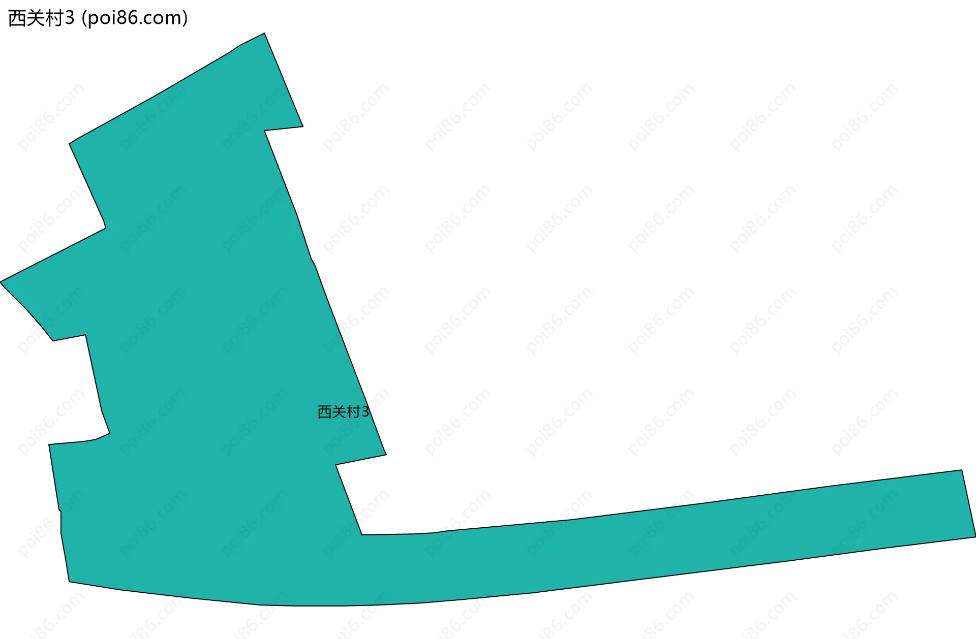 西关村3边界地图