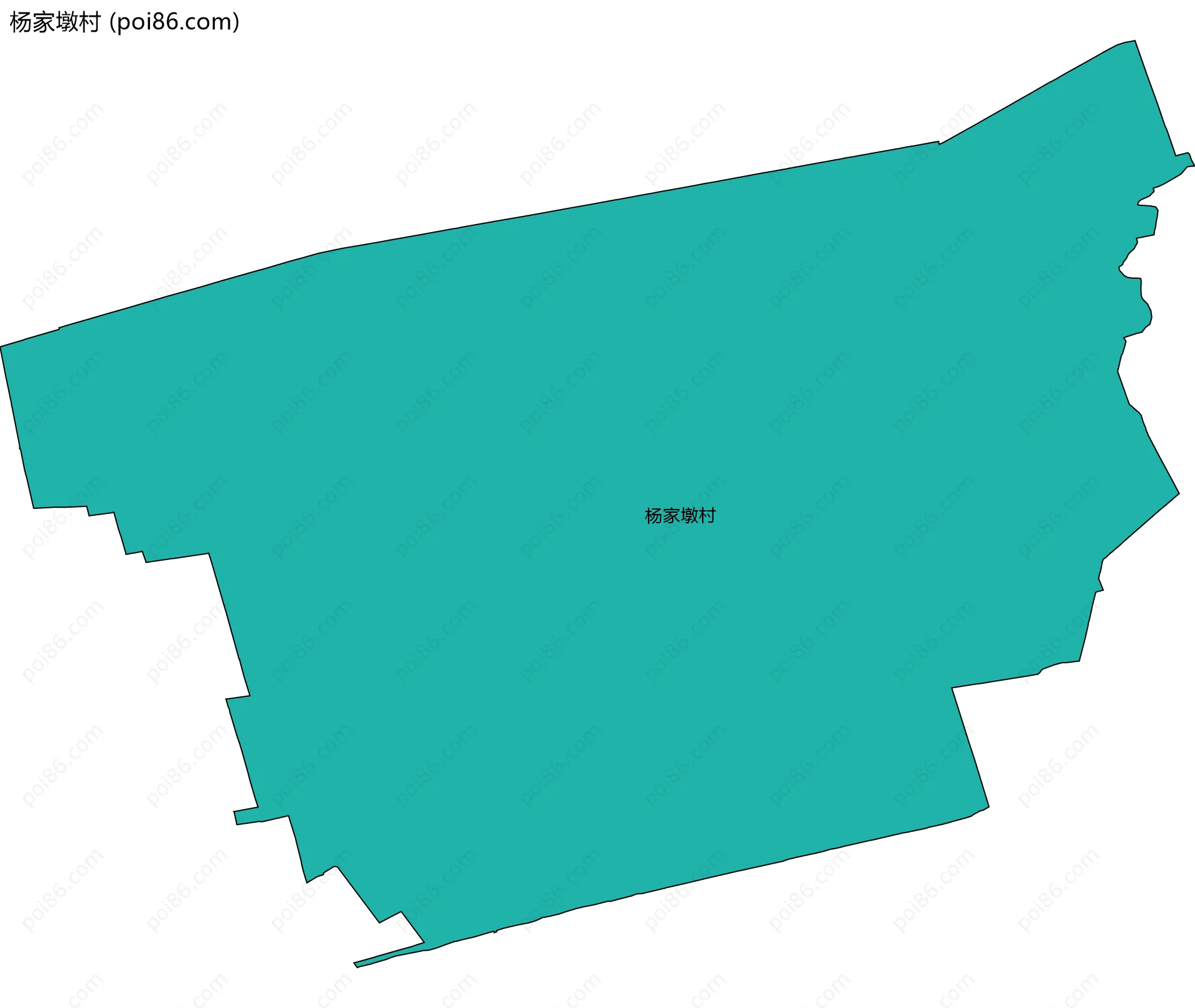 杨家墩村边界地图