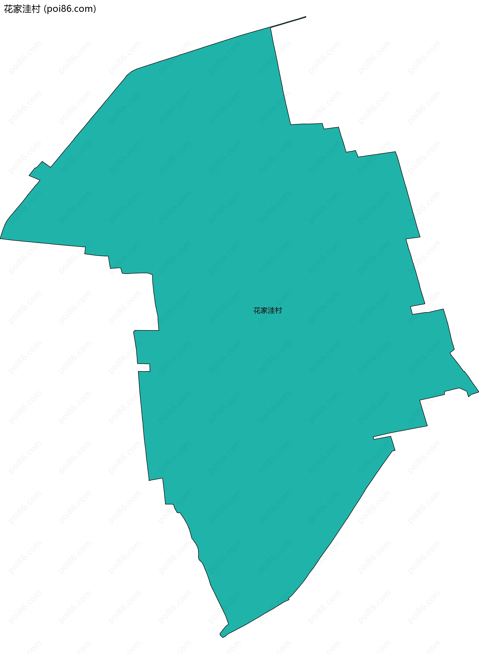 花家洼村边界地图