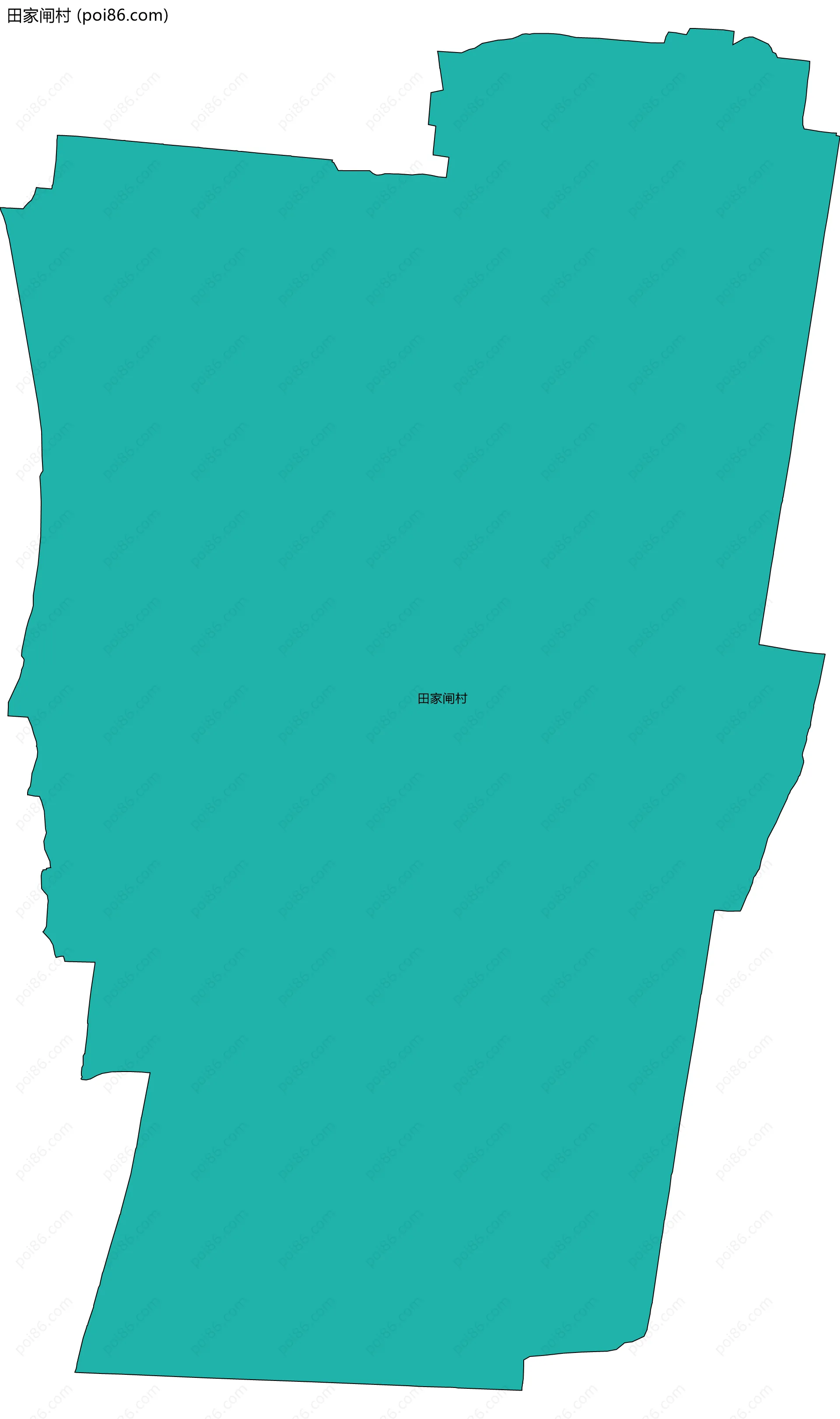 田家闸村边界地图