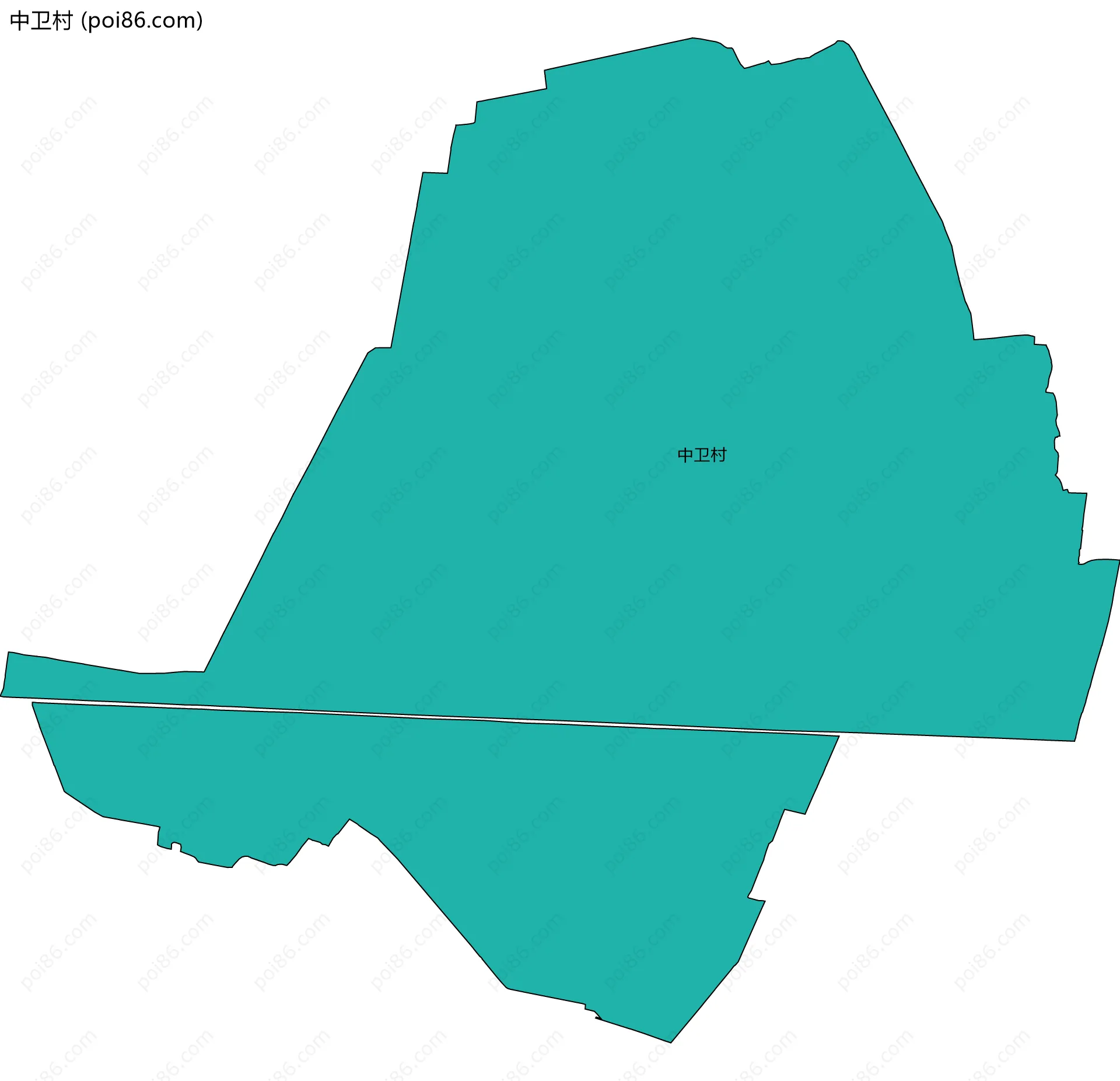 中卫村边界地图