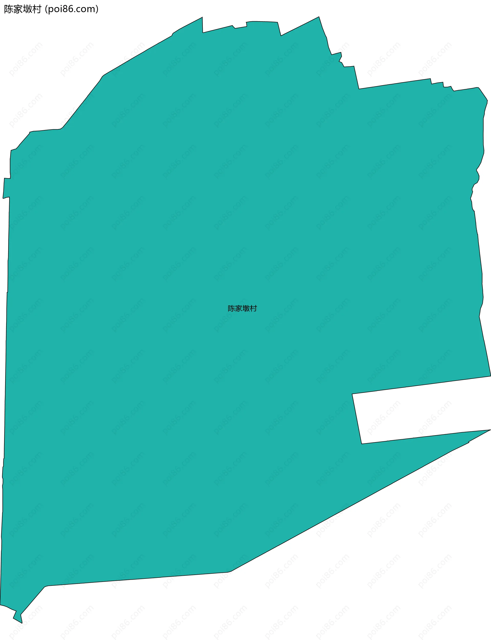 陈家墩村边界地图