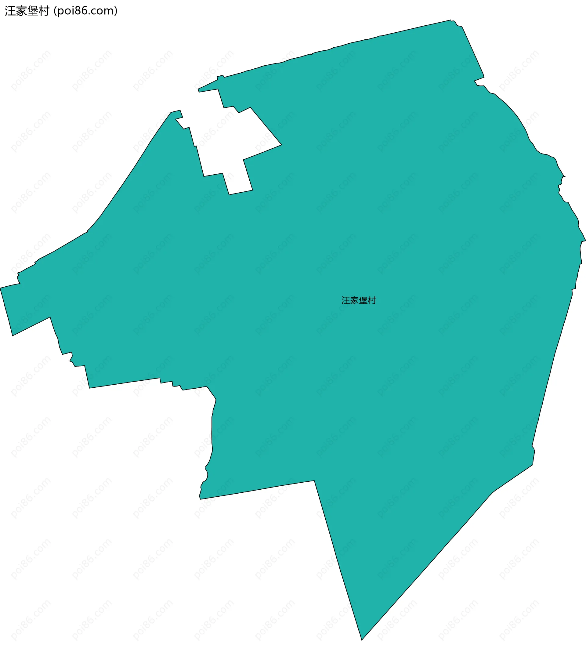 汪家堡村边界地图