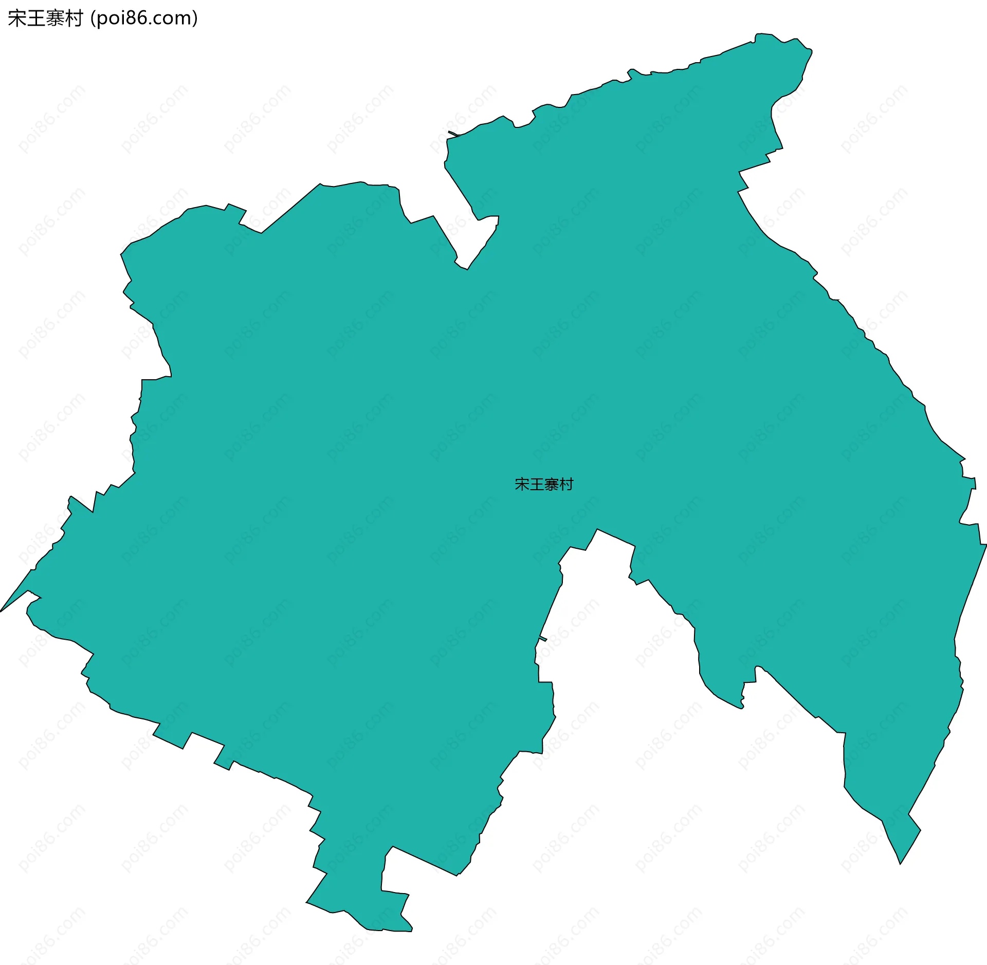 宋王寨村边界地图