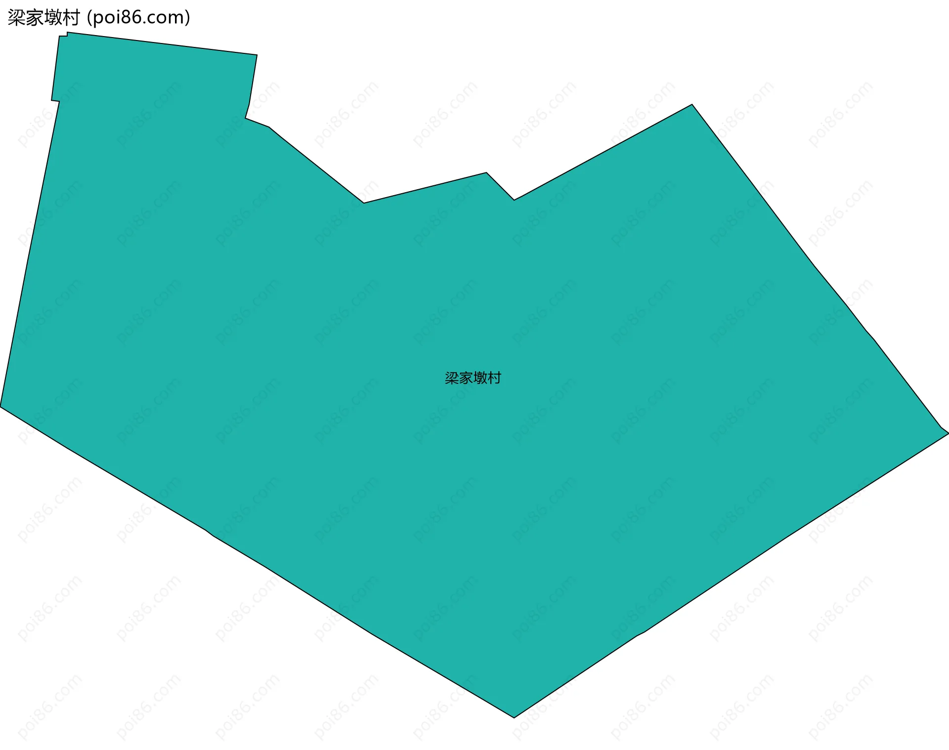 梁家墩村边界地图