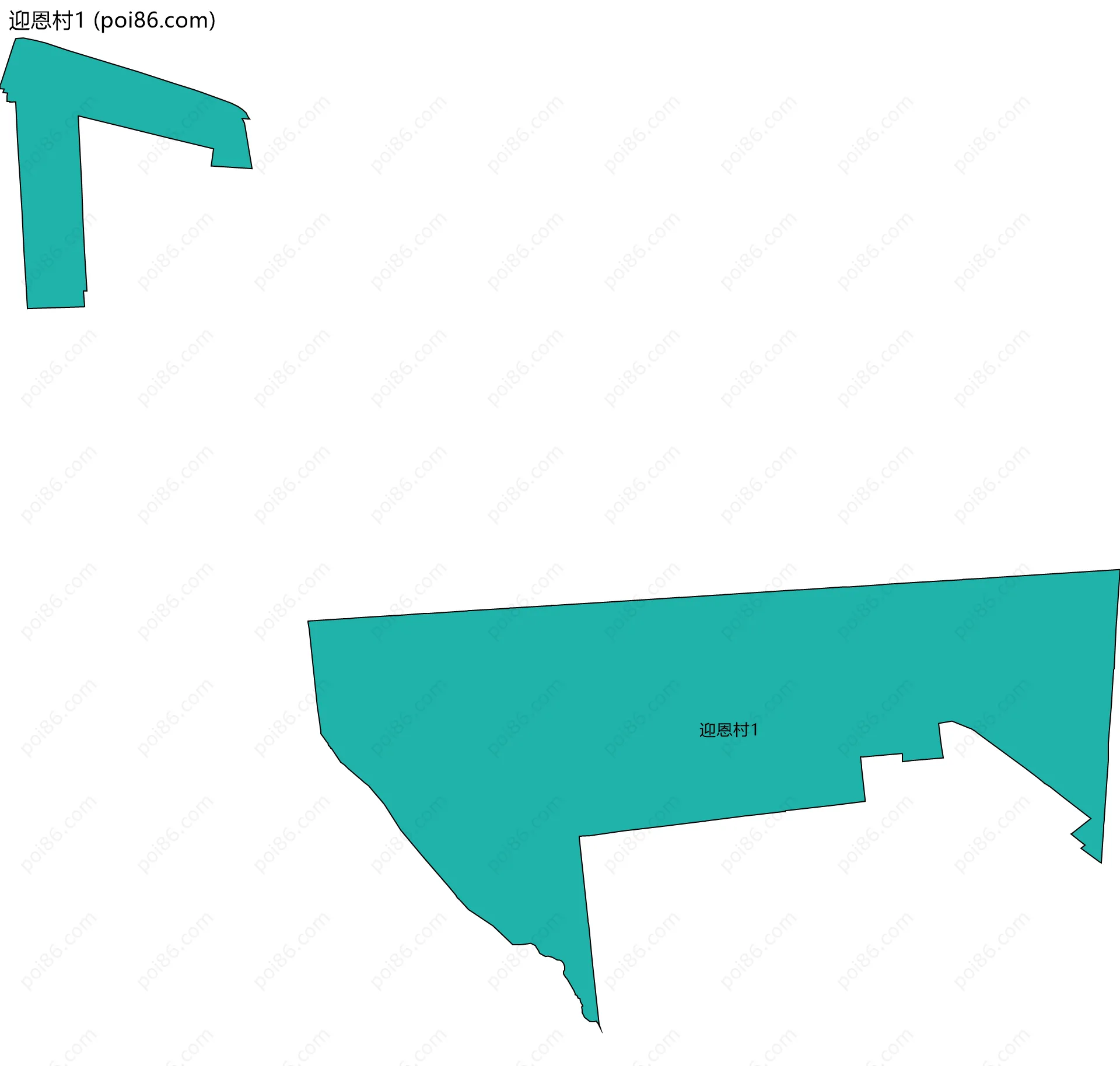 迎恩村1边界地图
