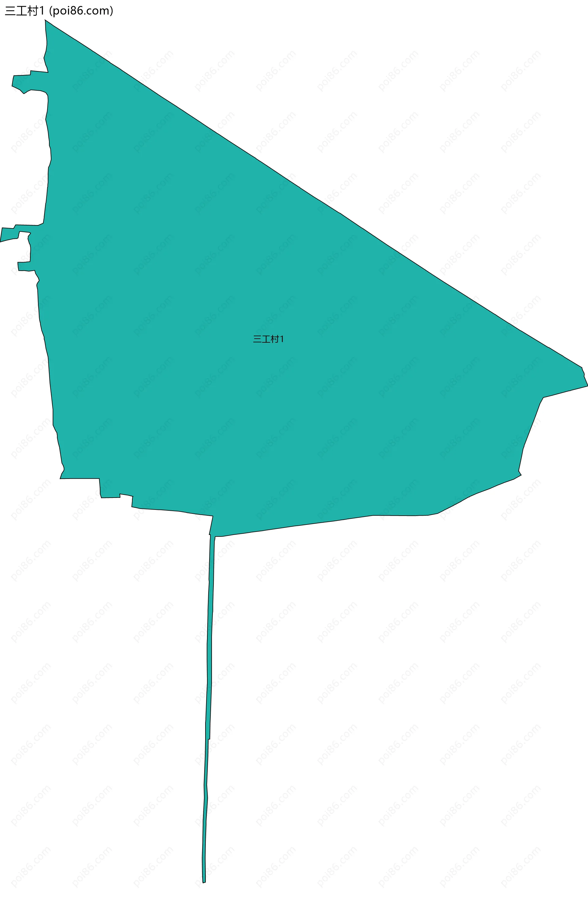 三工村1边界地图