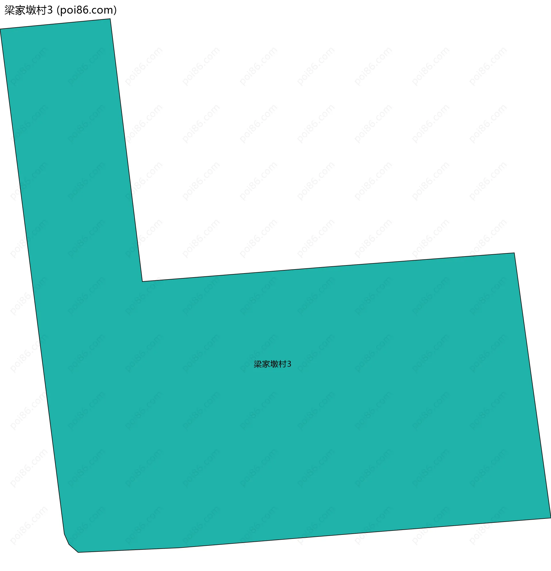 梁家墩村3边界地图