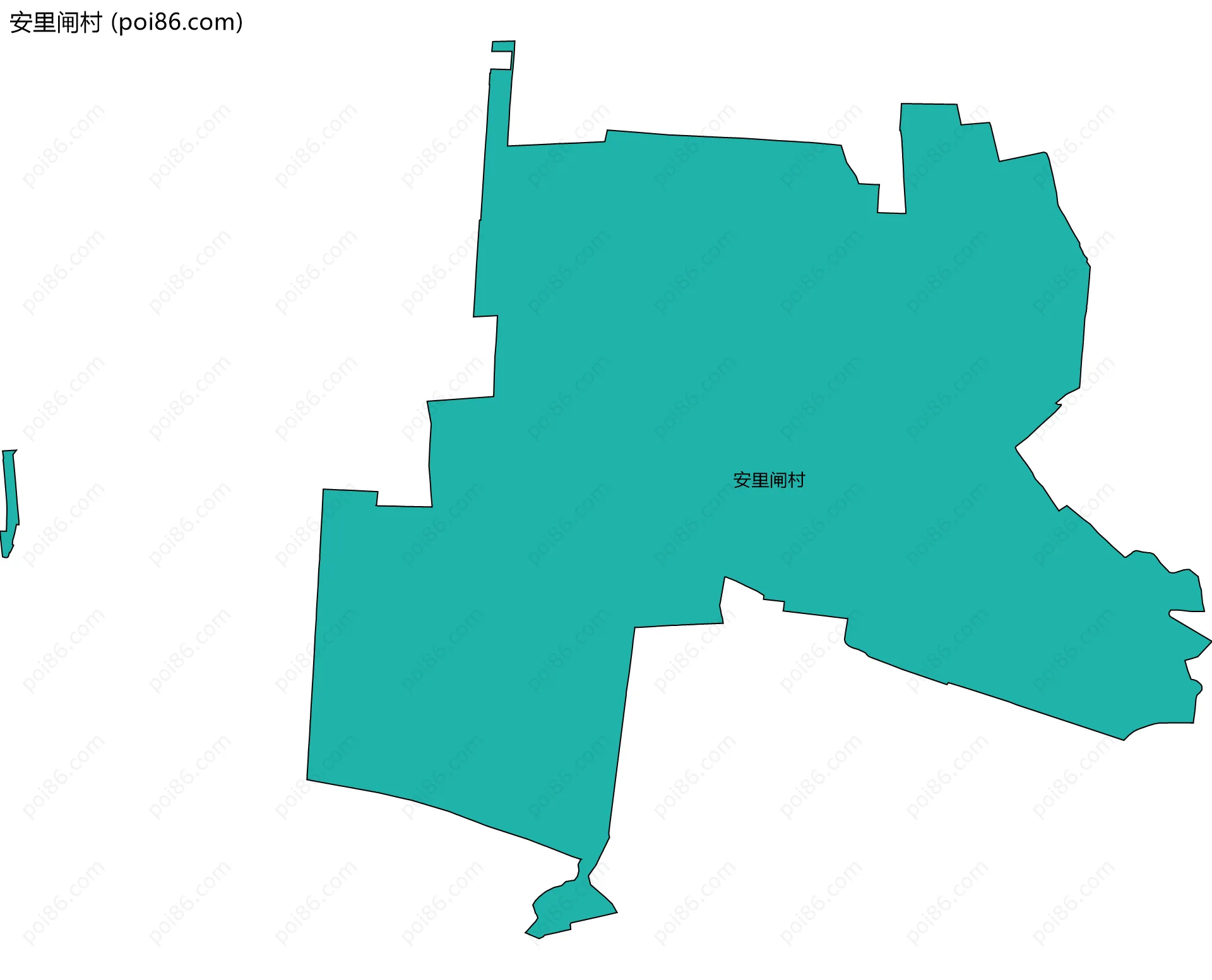 安里闸村边界地图