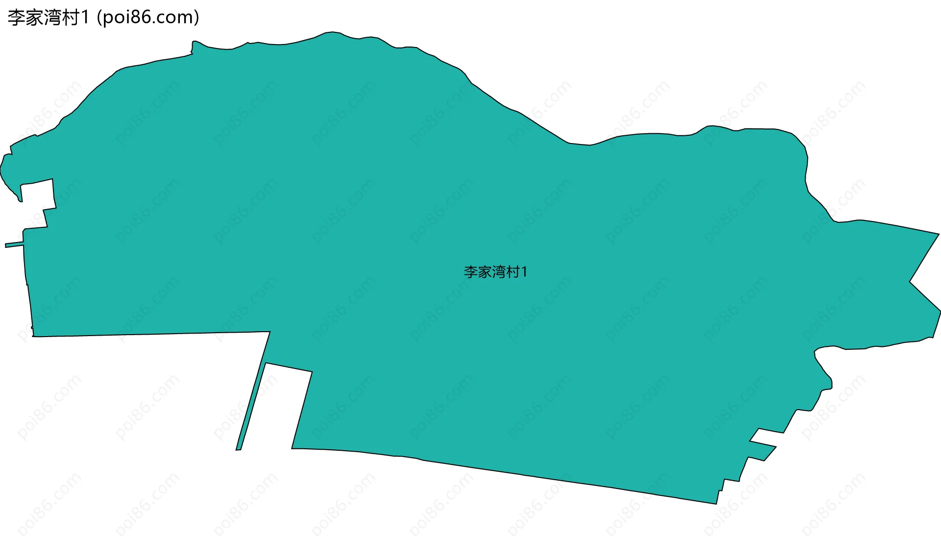 李家湾村1边界地图