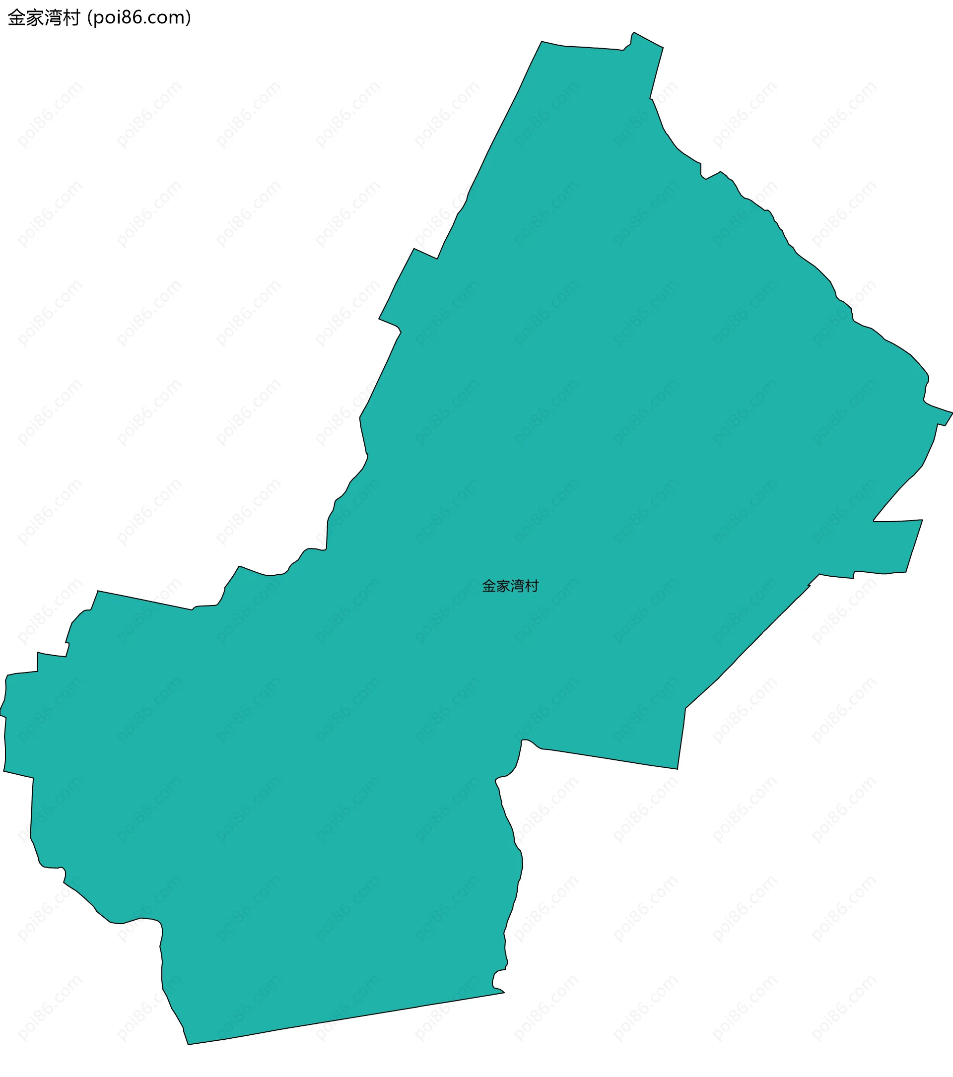 金家湾村边界地图