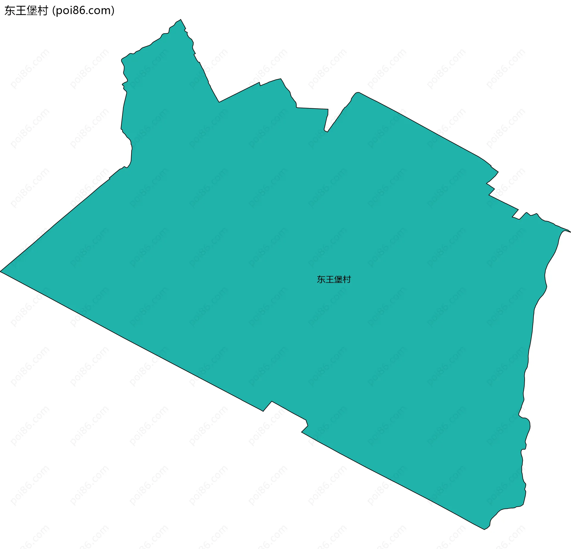 东王堡村边界地图