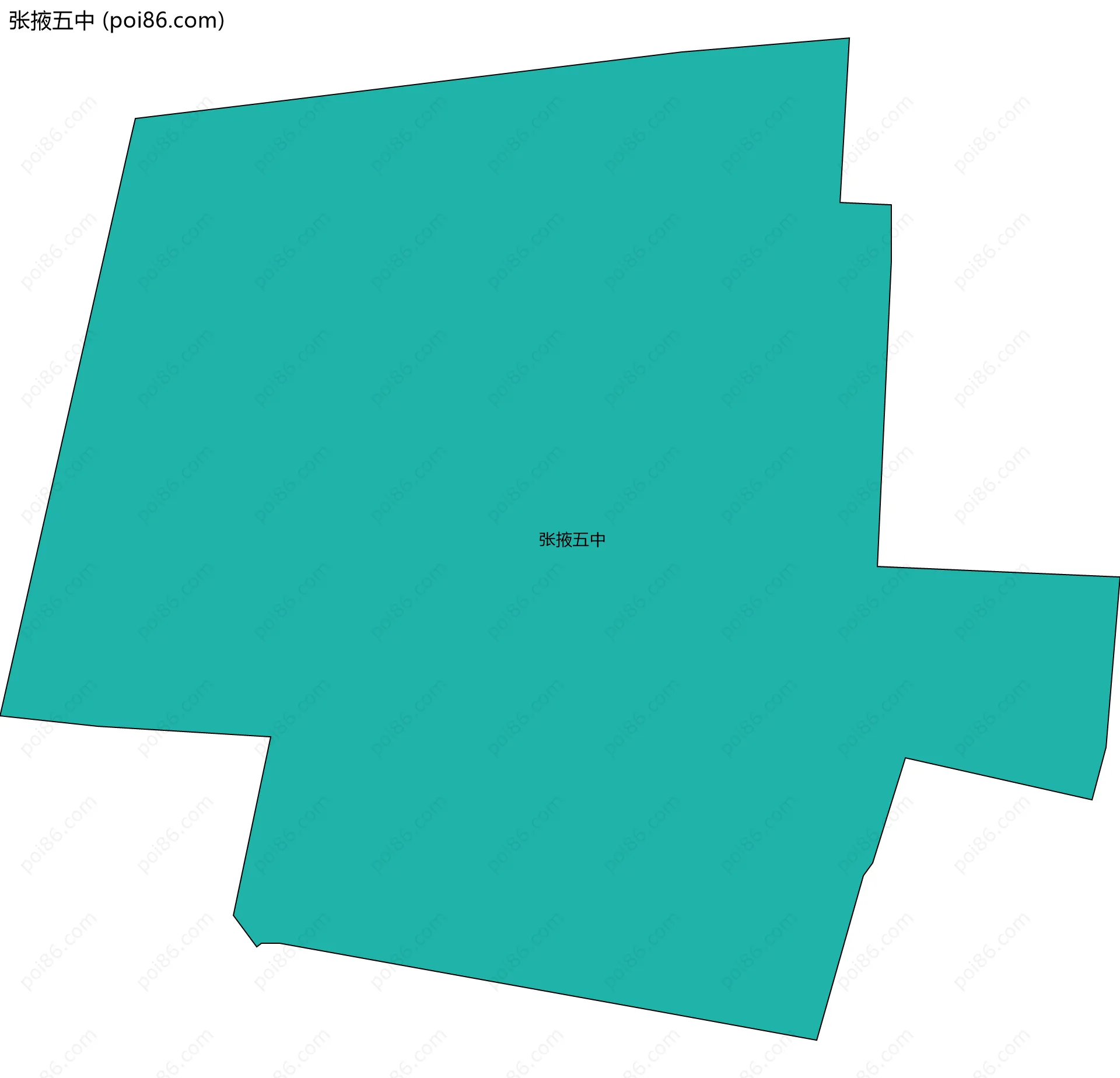 张掖五中边界地图