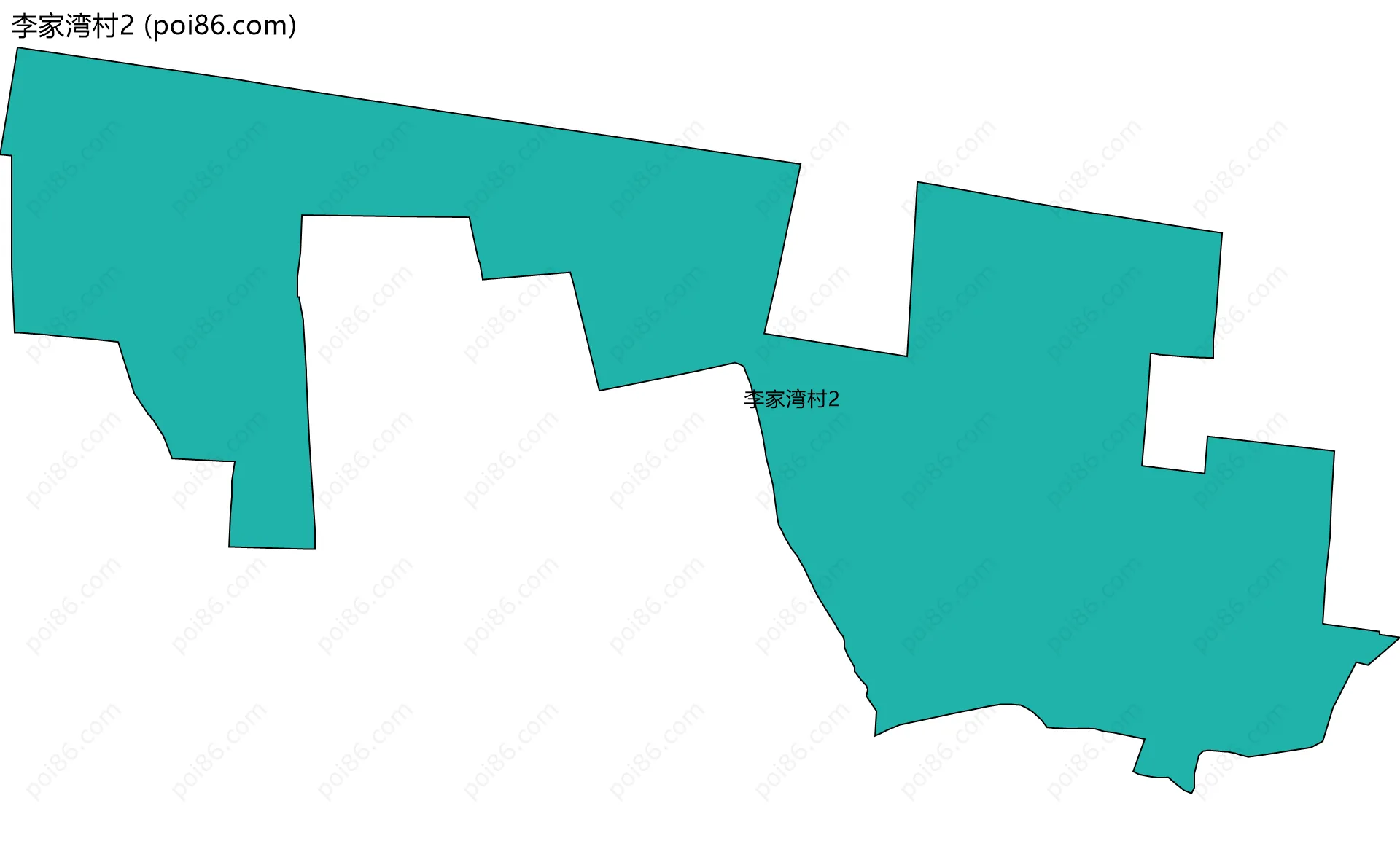 李家湾村2边界地图