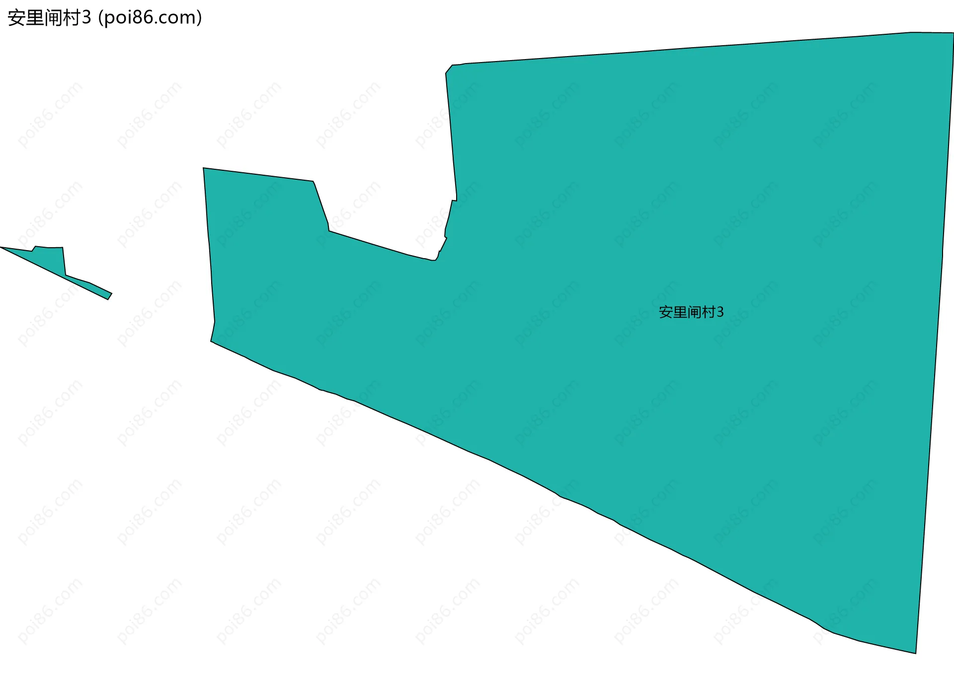 安里闸村3边界地图