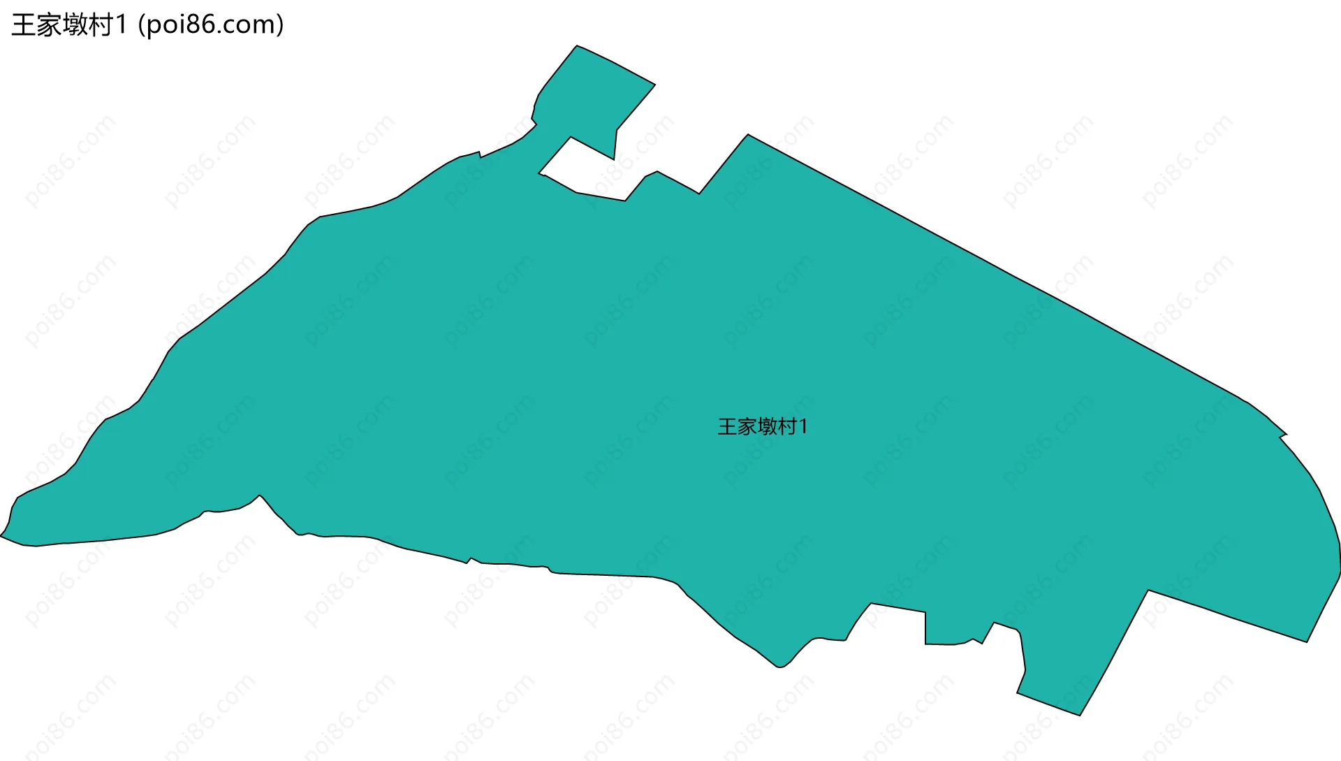 王家墩村1边界地图