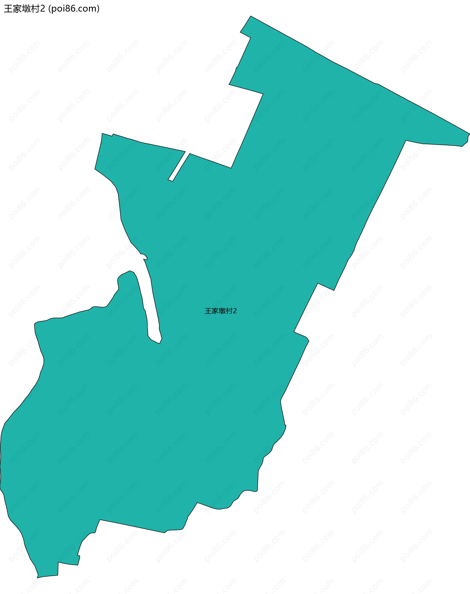 王家墩村2边界地图
