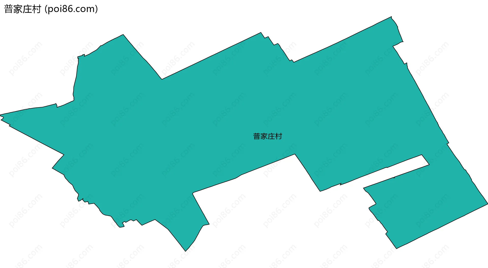 普家庄村边界地图