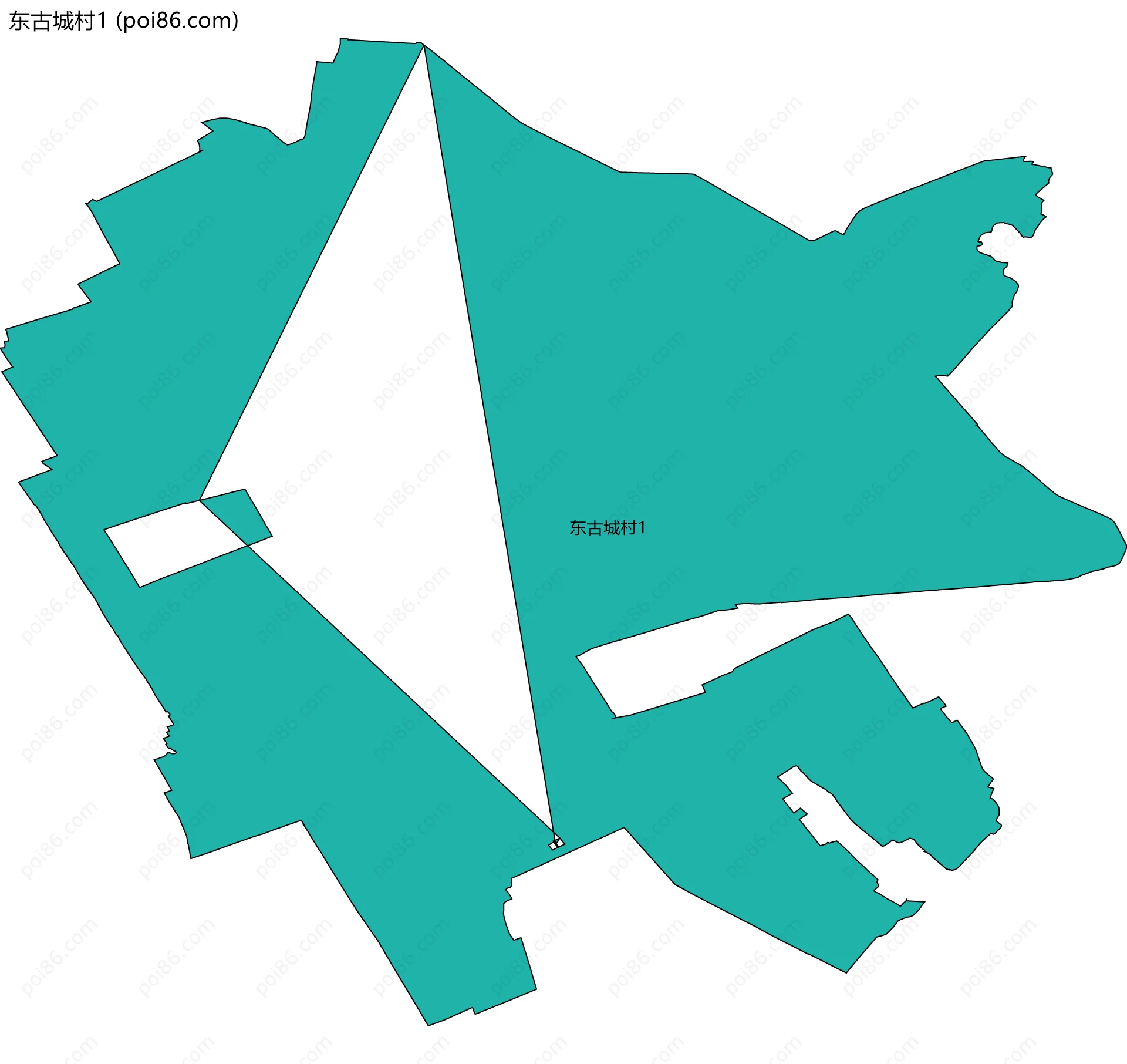 东古城村1边界地图