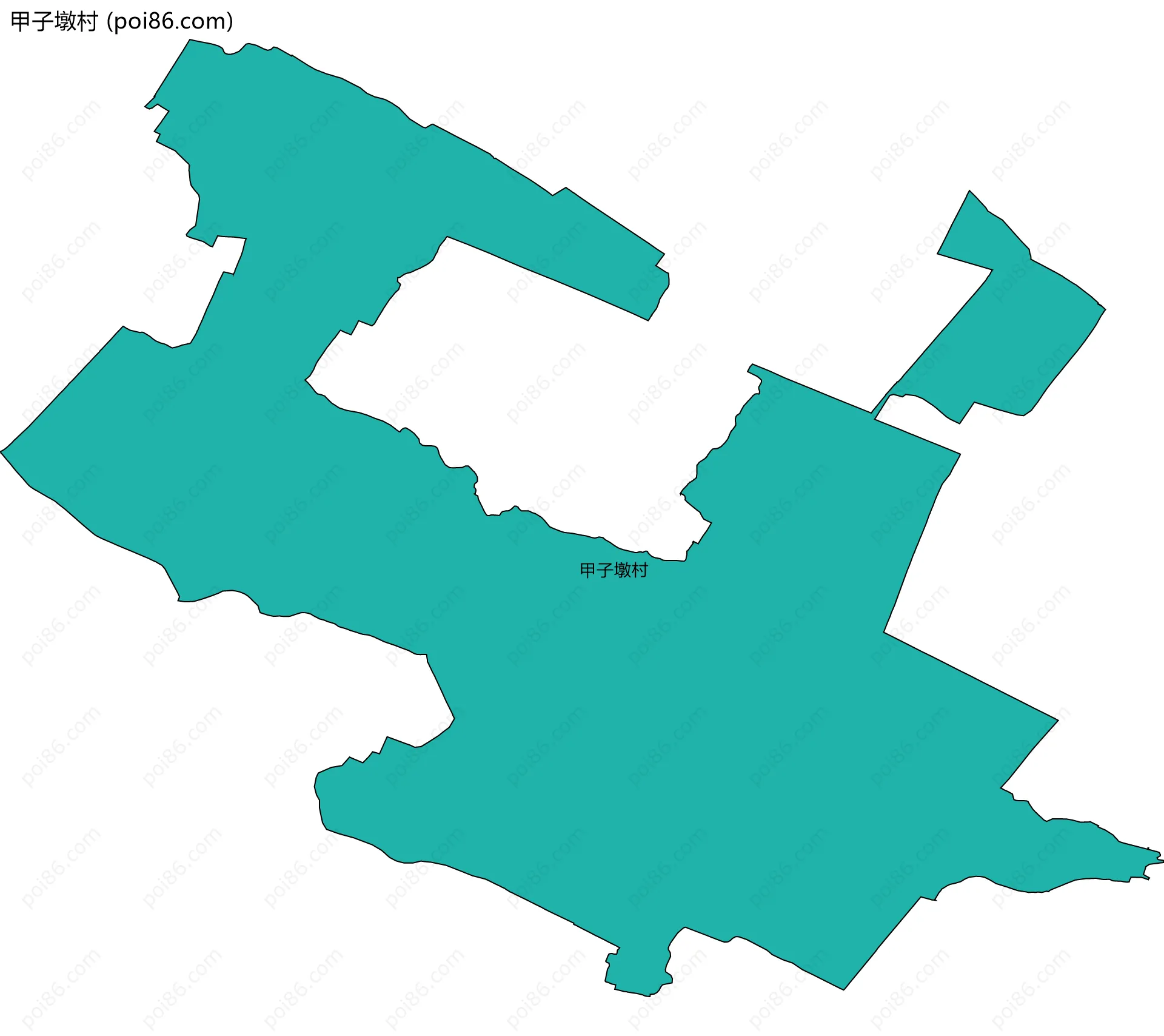 甲子墩村边界地图