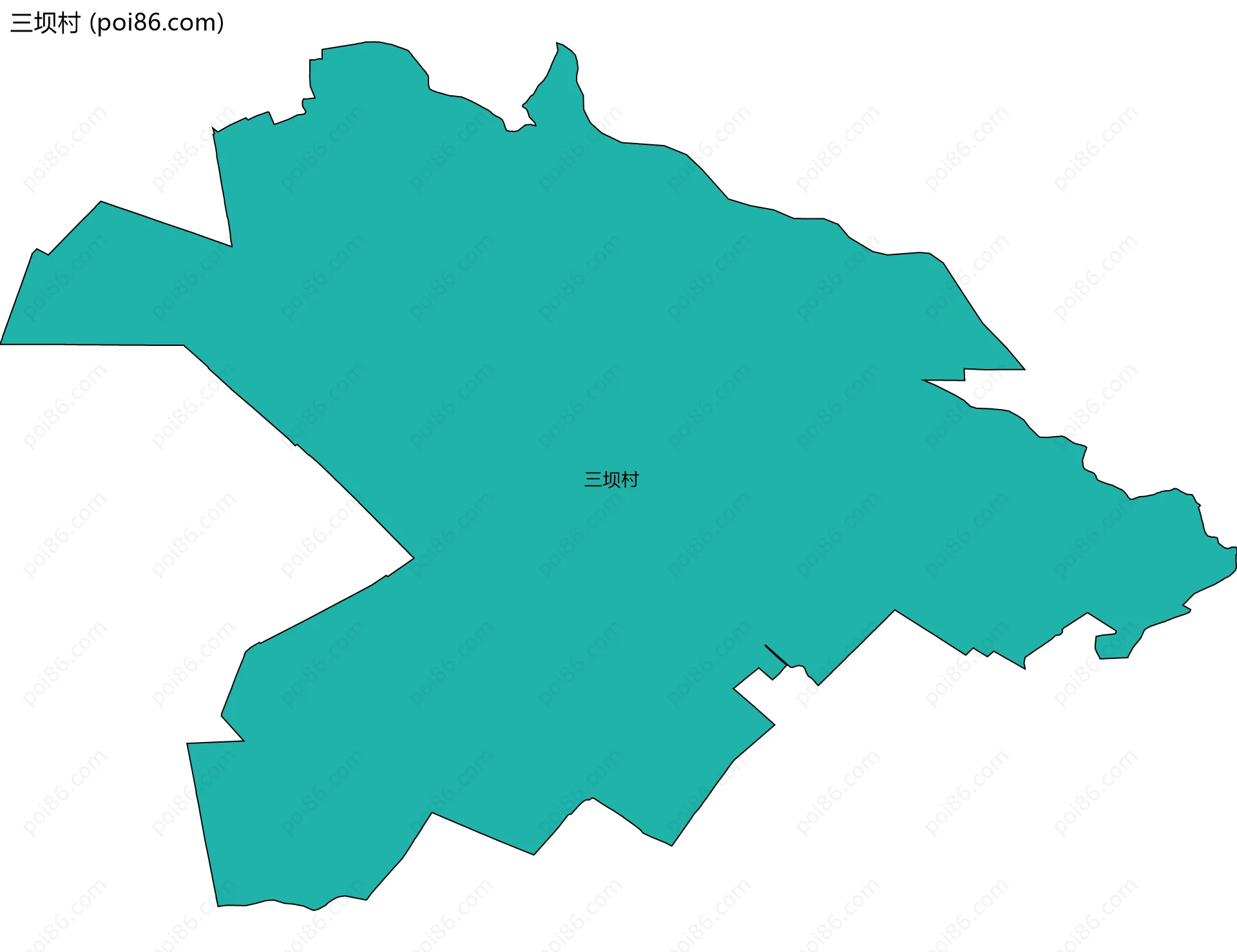 三坝村边界地图
