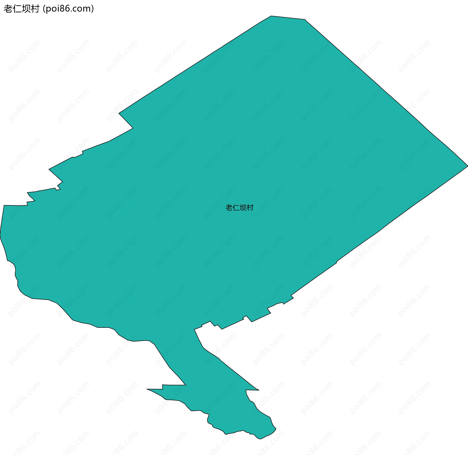 老仁坝村边界地图