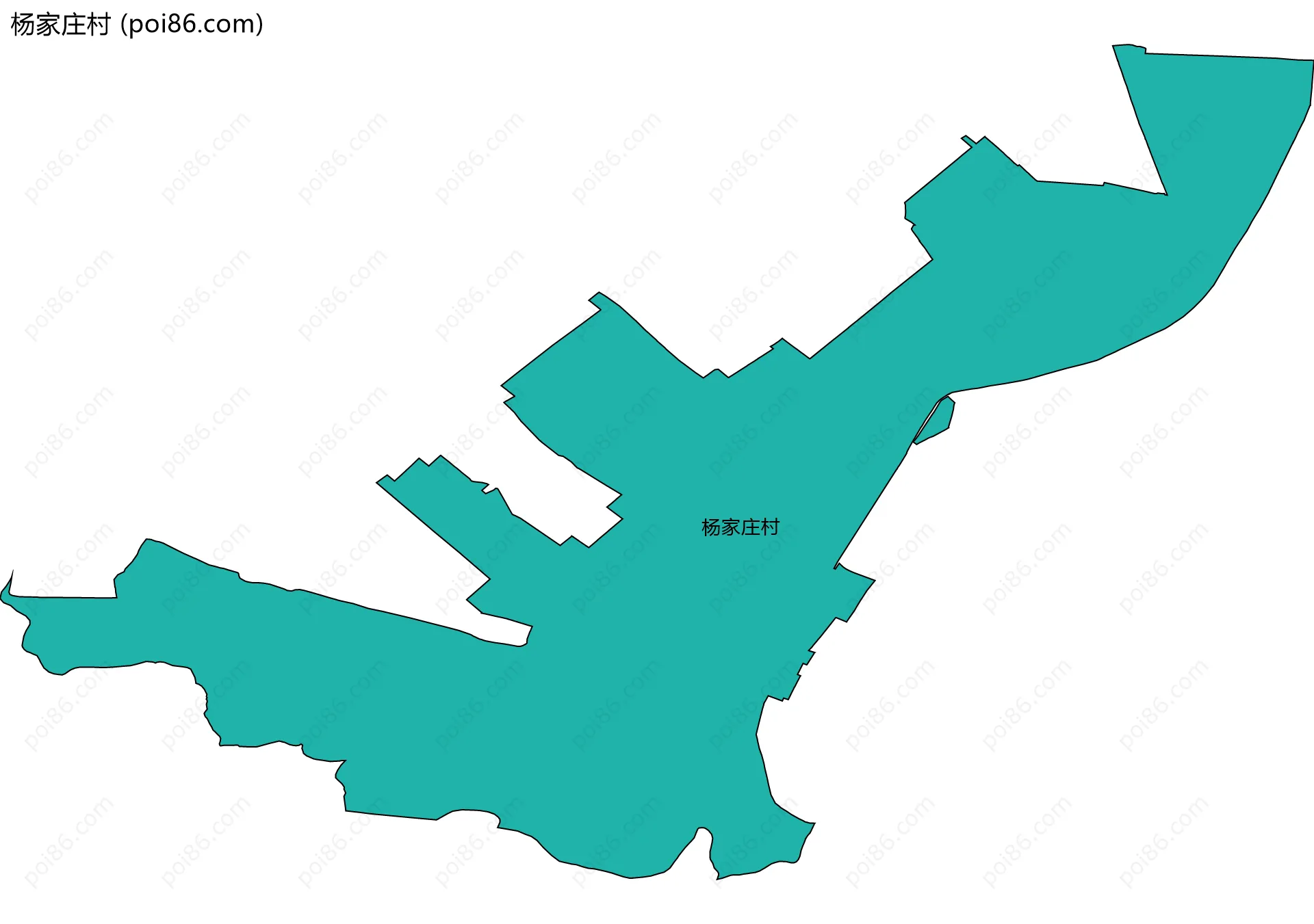 杨家庄村边界地图