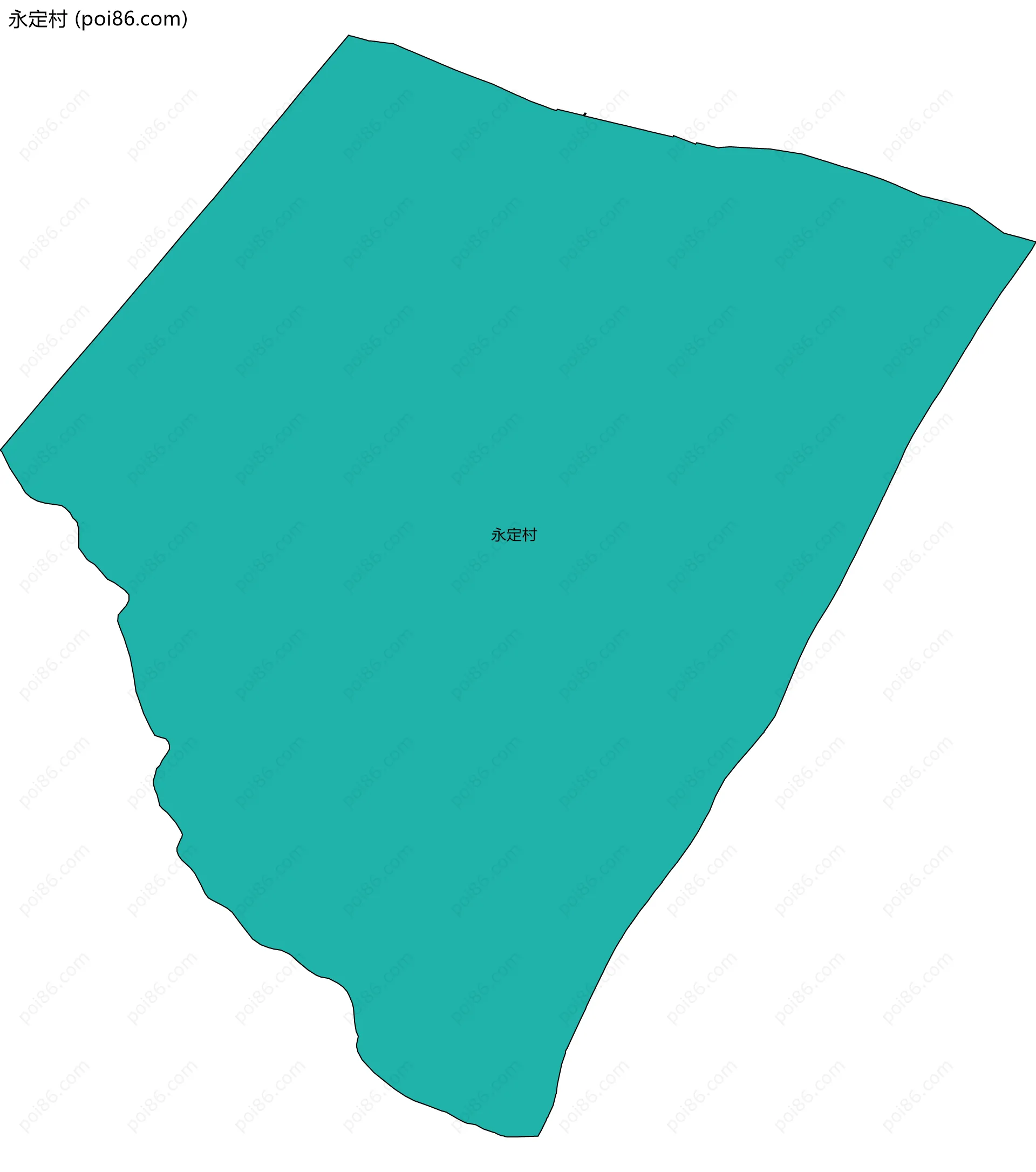 永定村边界地图