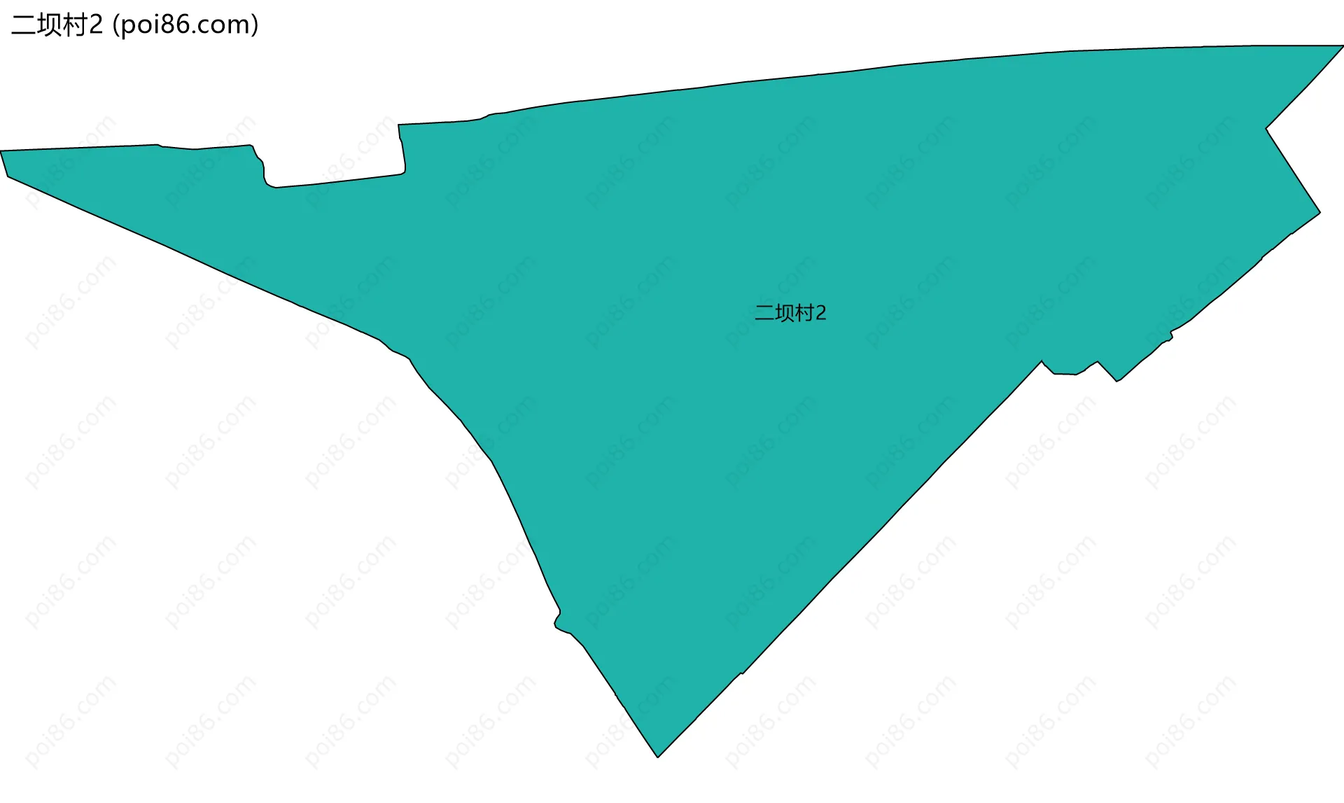 二坝村2边界地图
