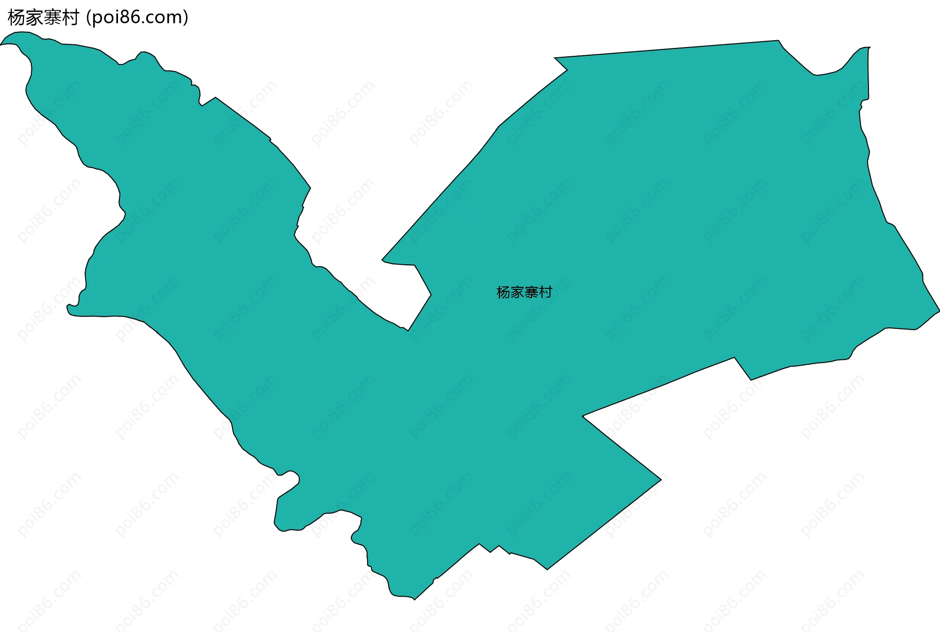 杨家寨村边界地图