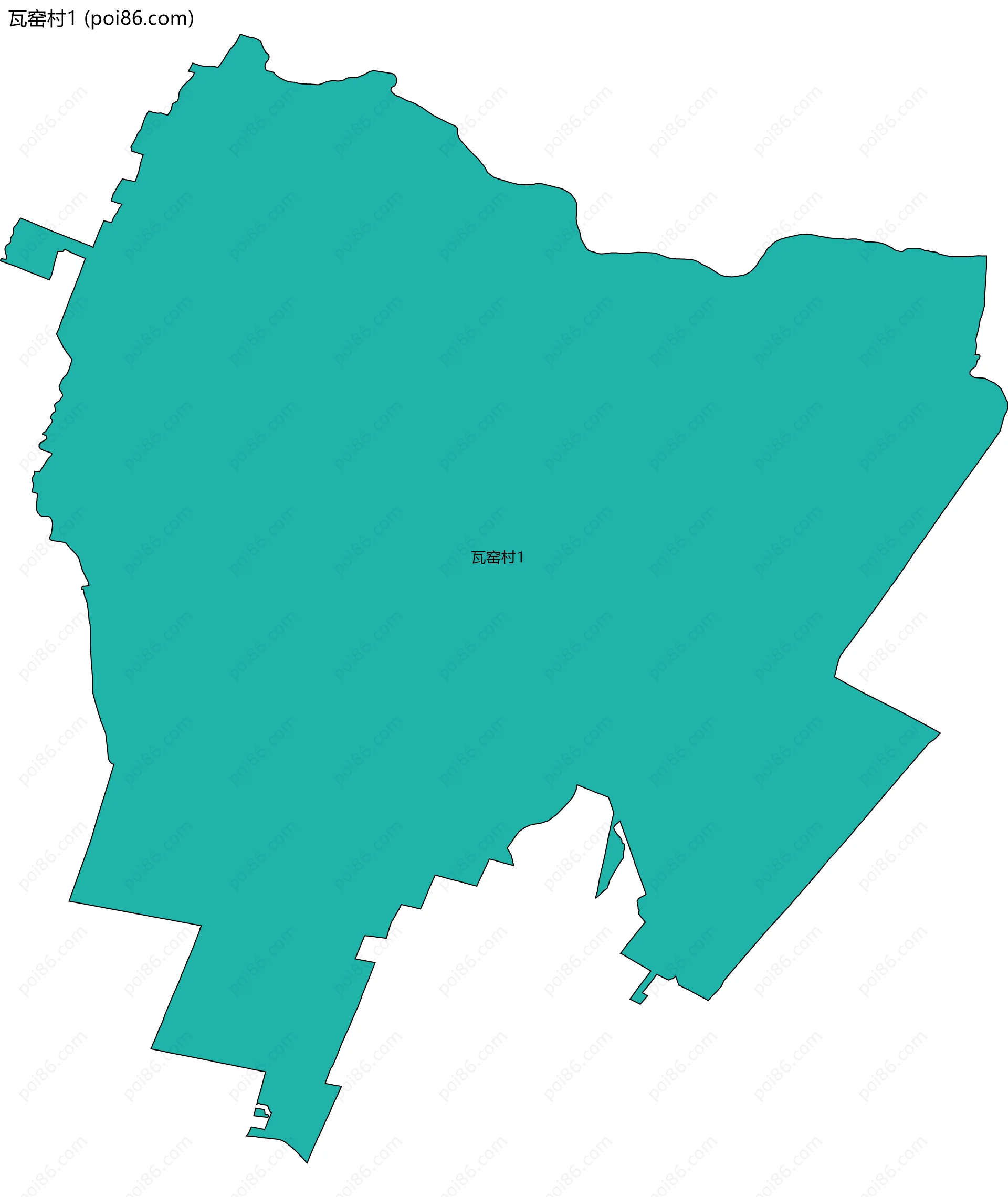 瓦窑村1边界地图