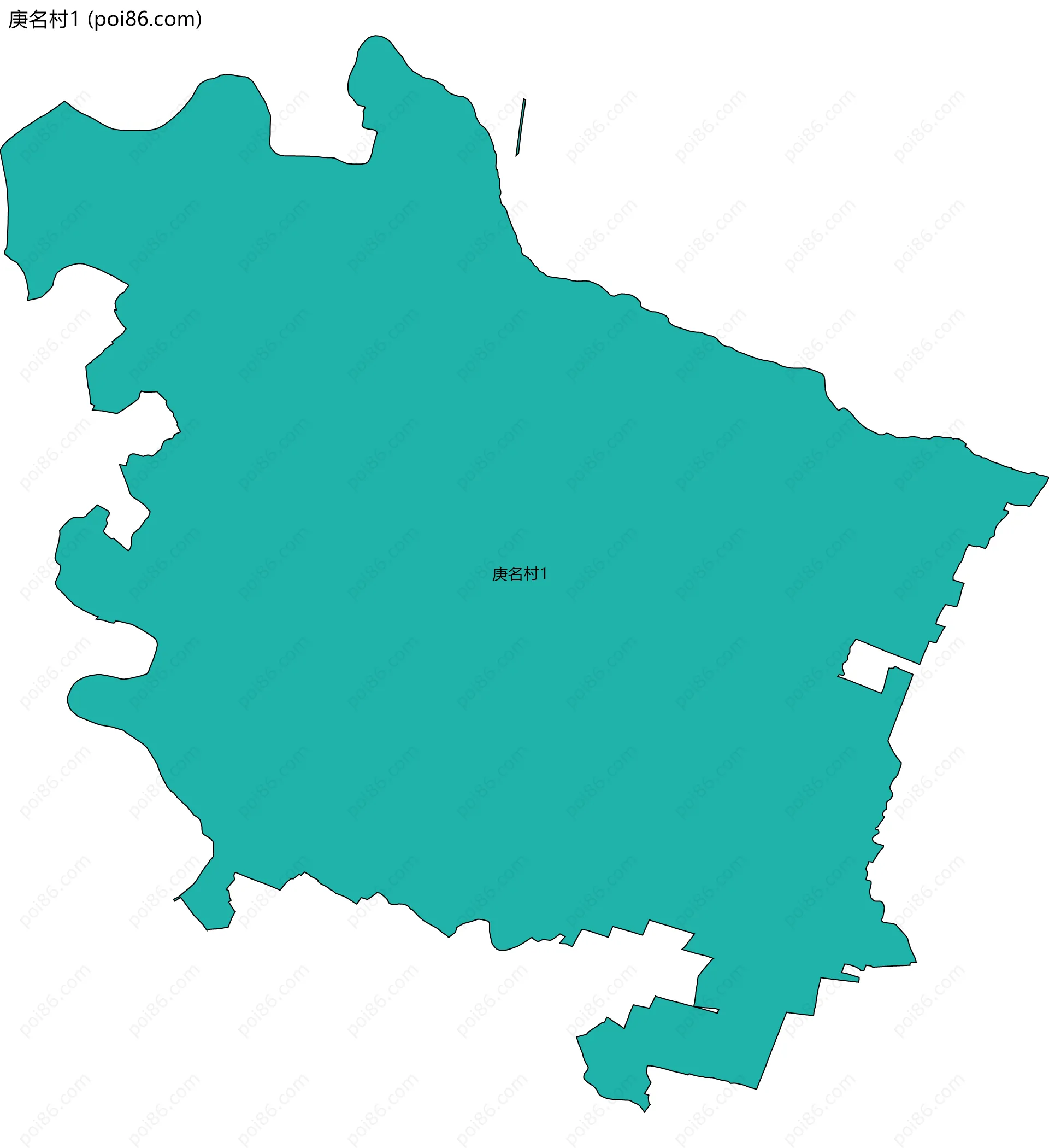 庚名村1边界地图