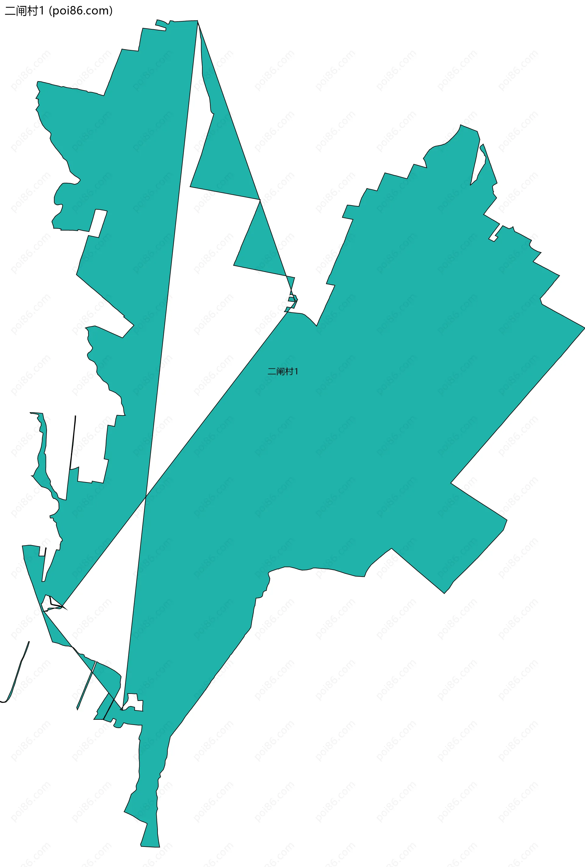 二闸村1边界地图
