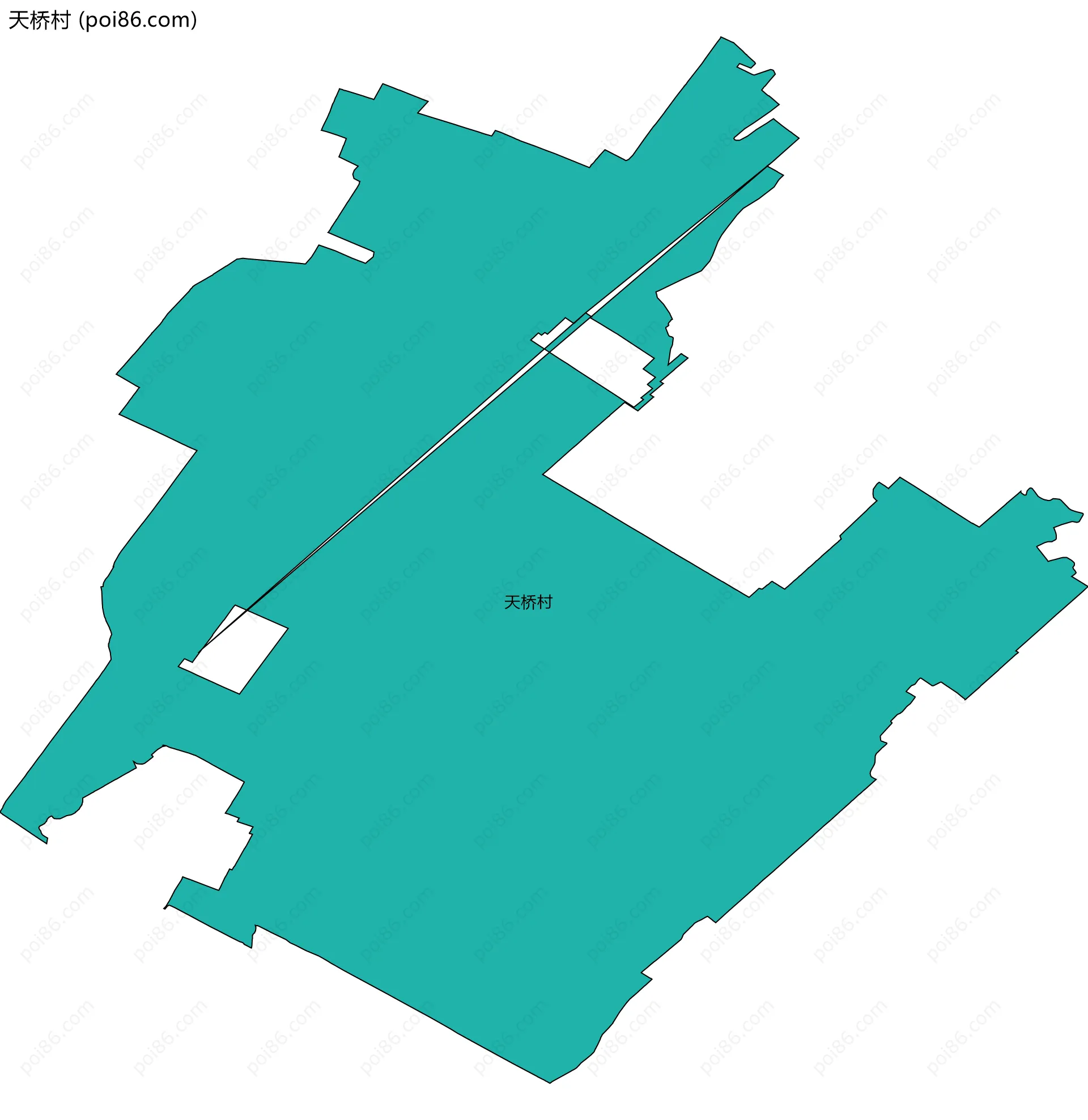 天桥村边界地图