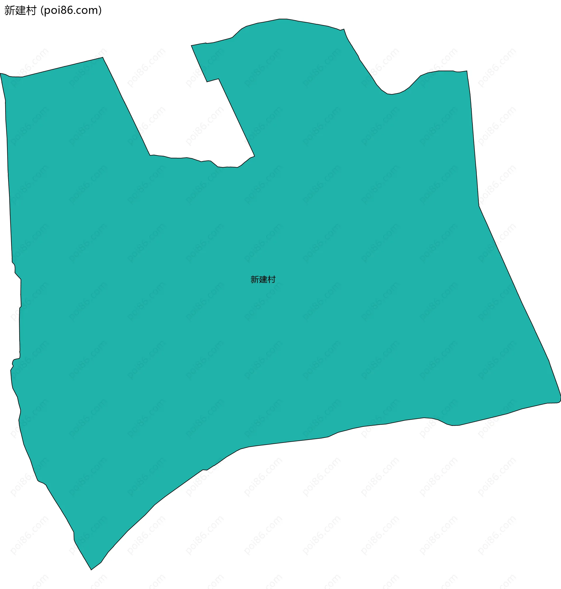 新建村边界地图