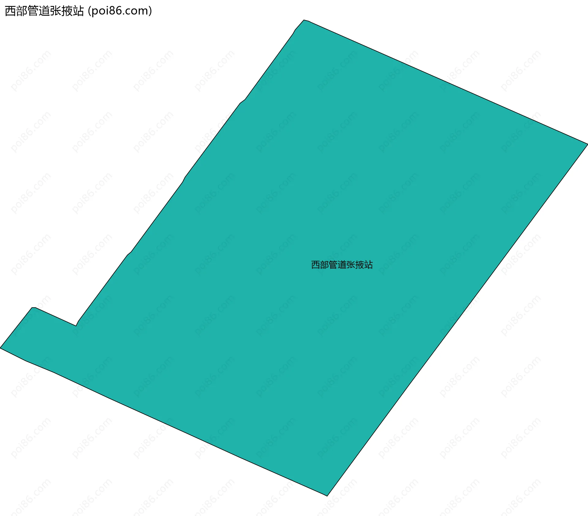 西部管道张掖站边界地图