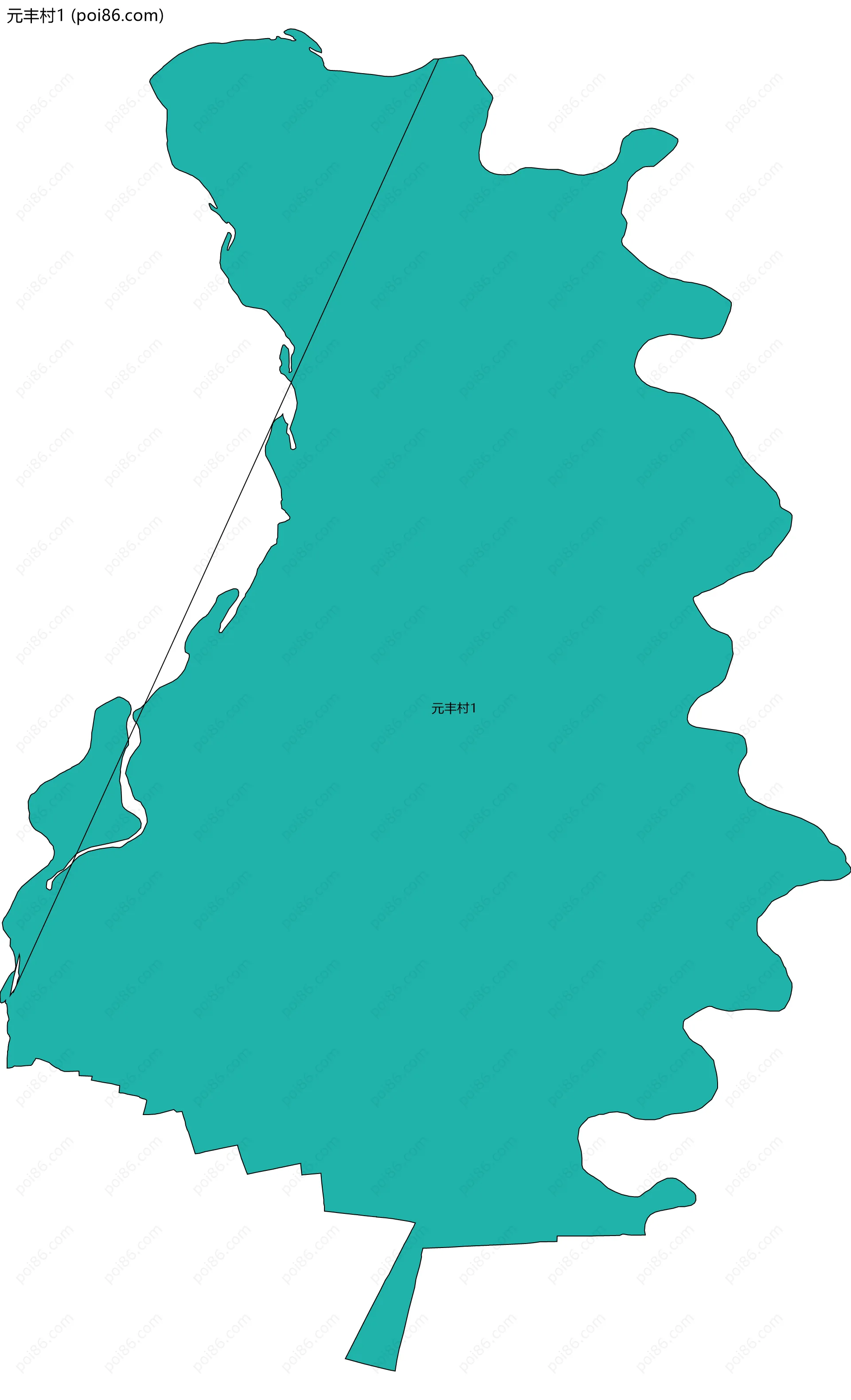 元丰村1边界地图
