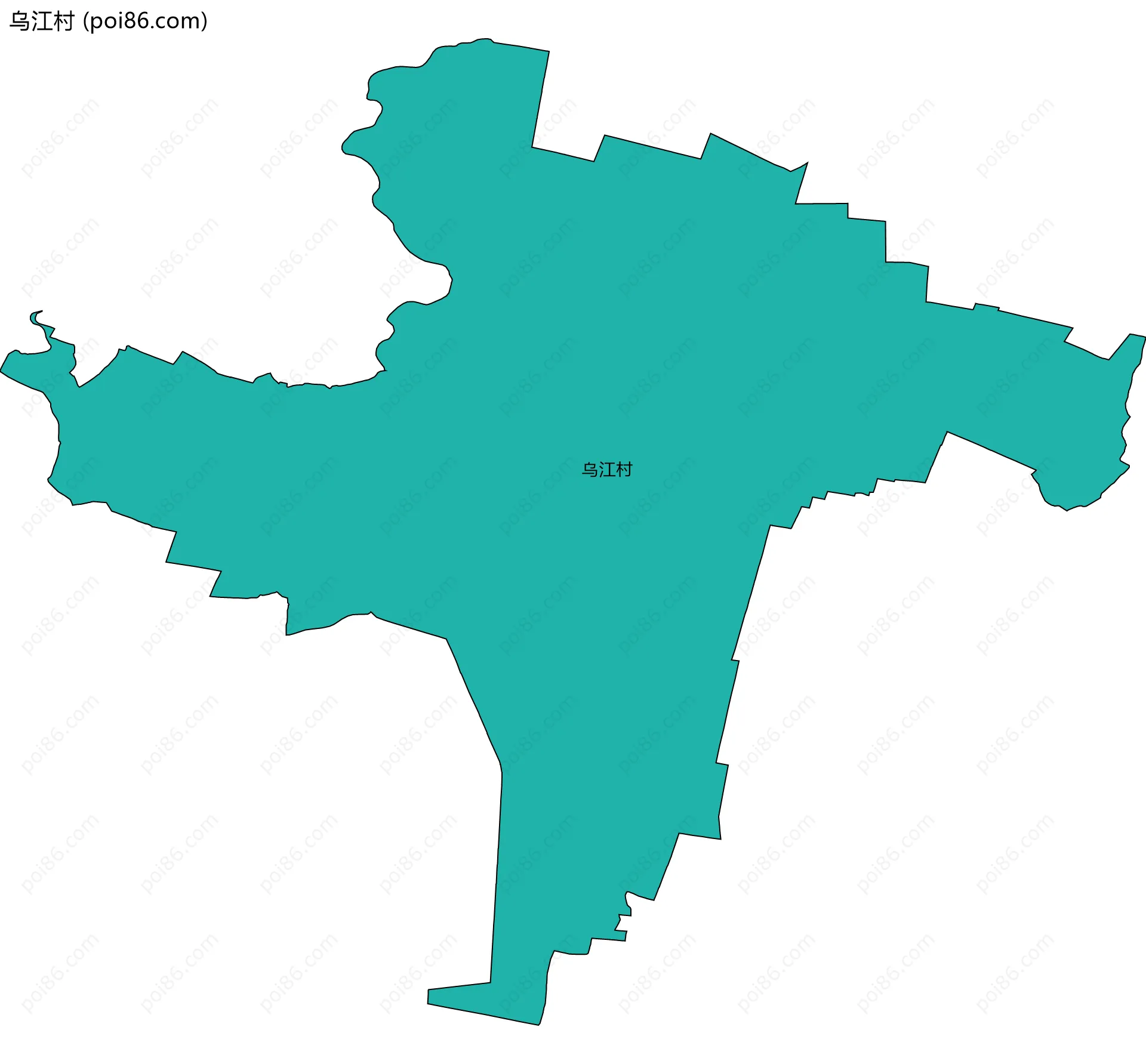 乌江村边界地图