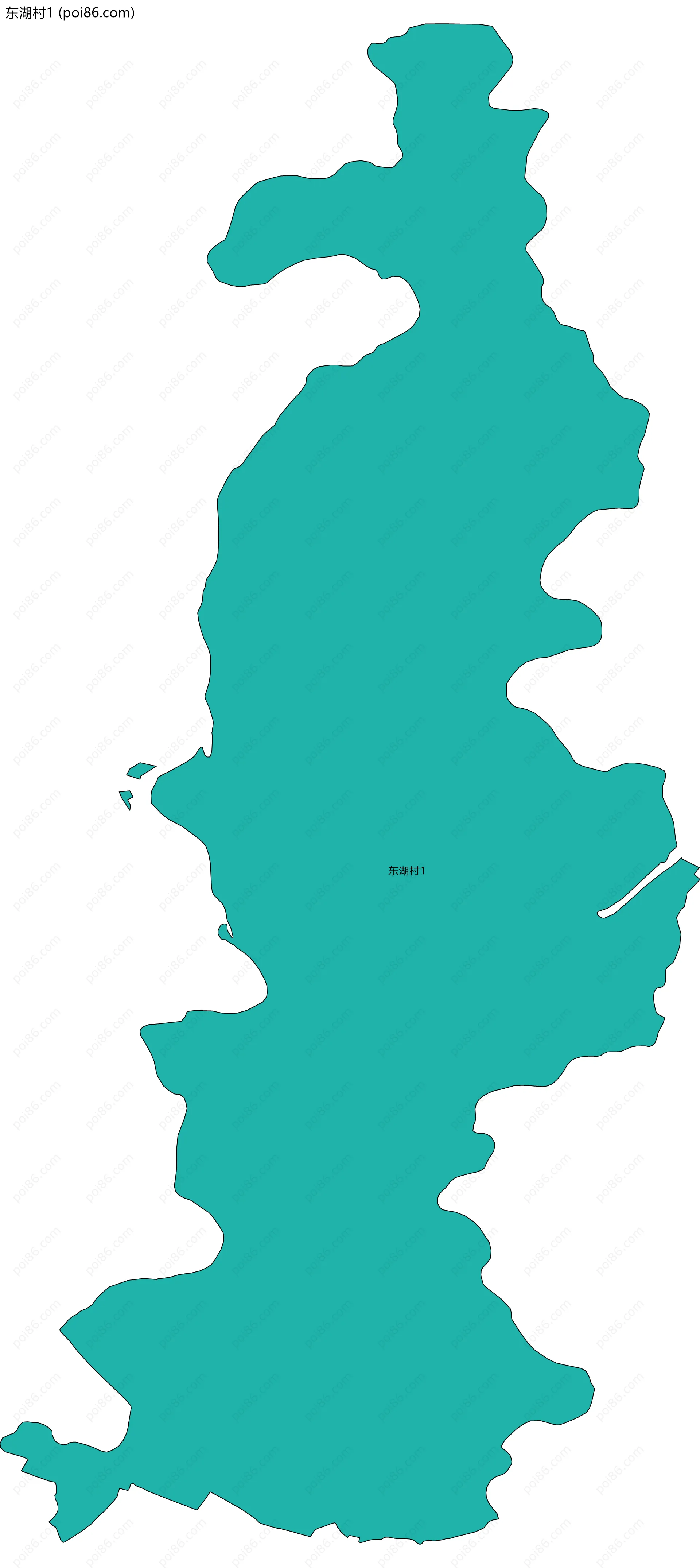 东湖村1边界地图