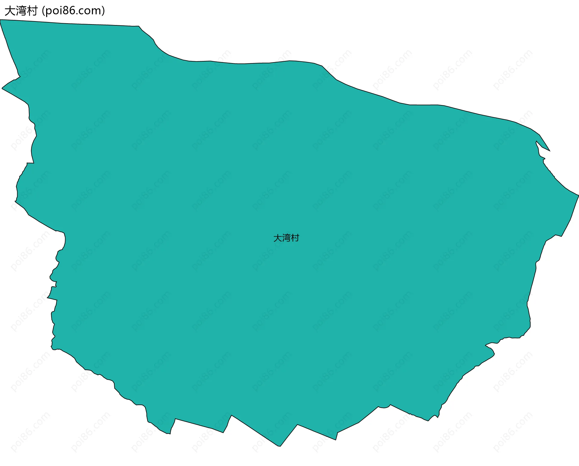 大湾村边界地图