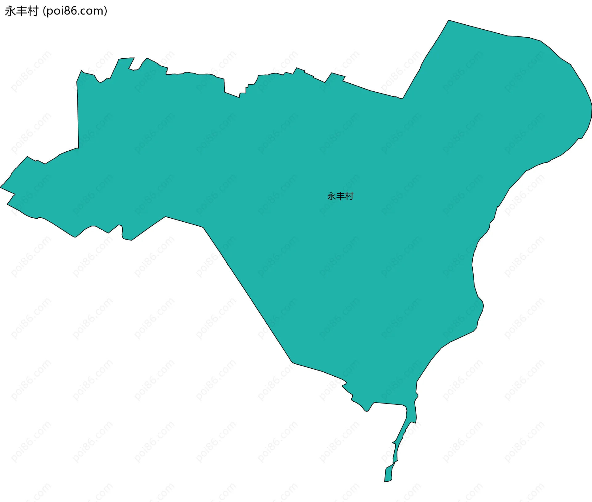 永丰村边界地图