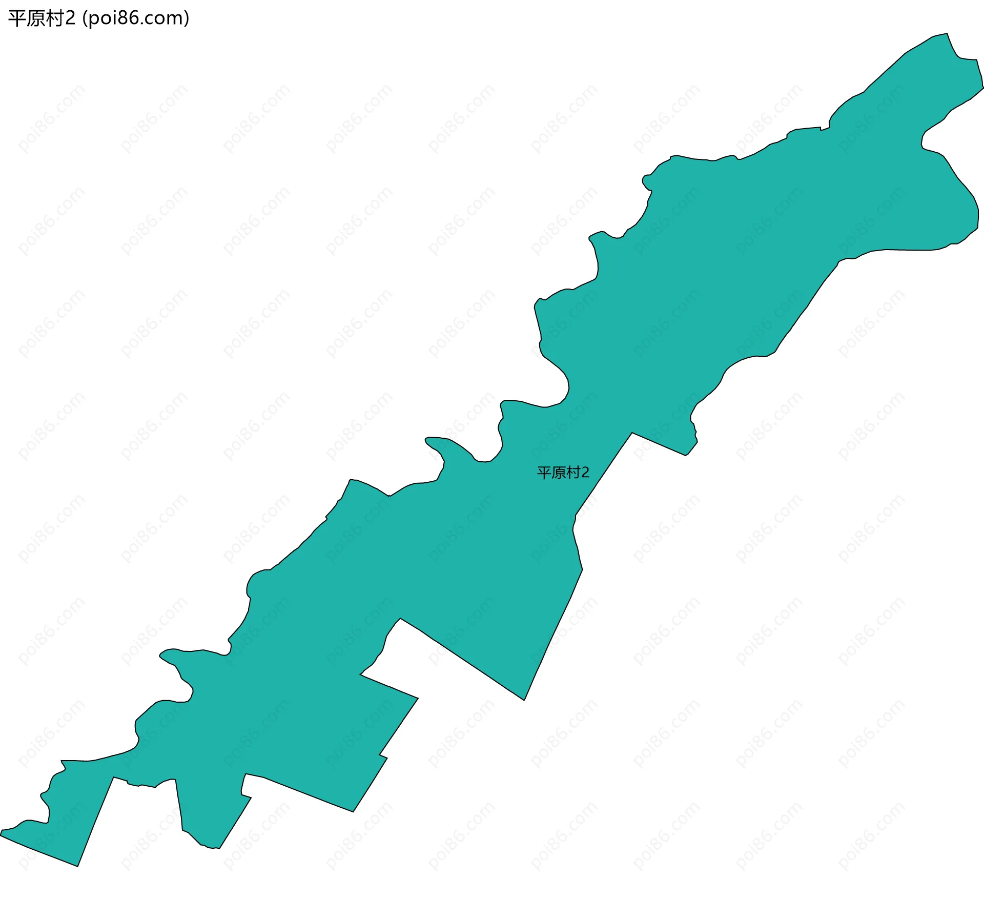 平原村2边界地图