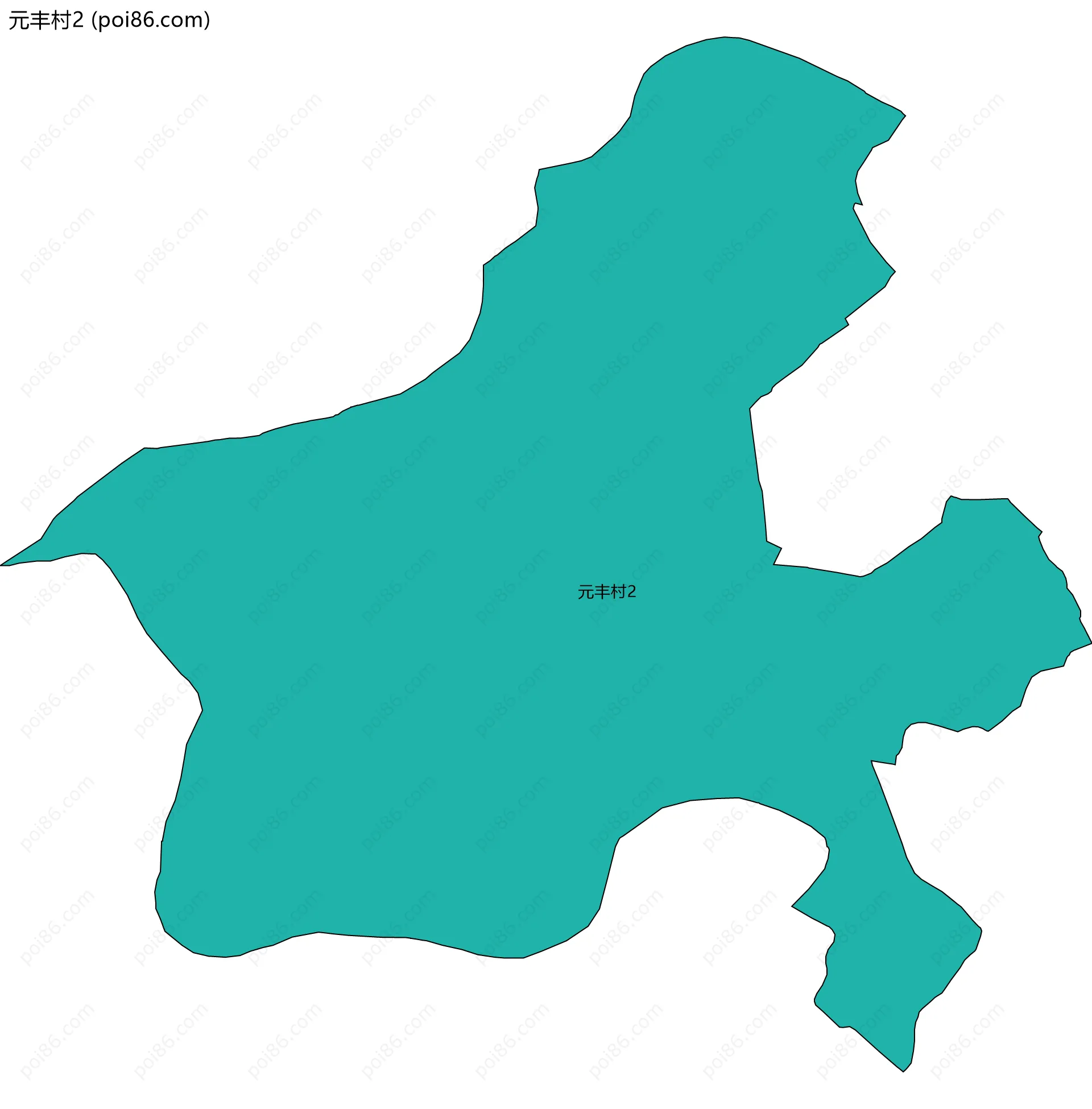 元丰村2边界地图