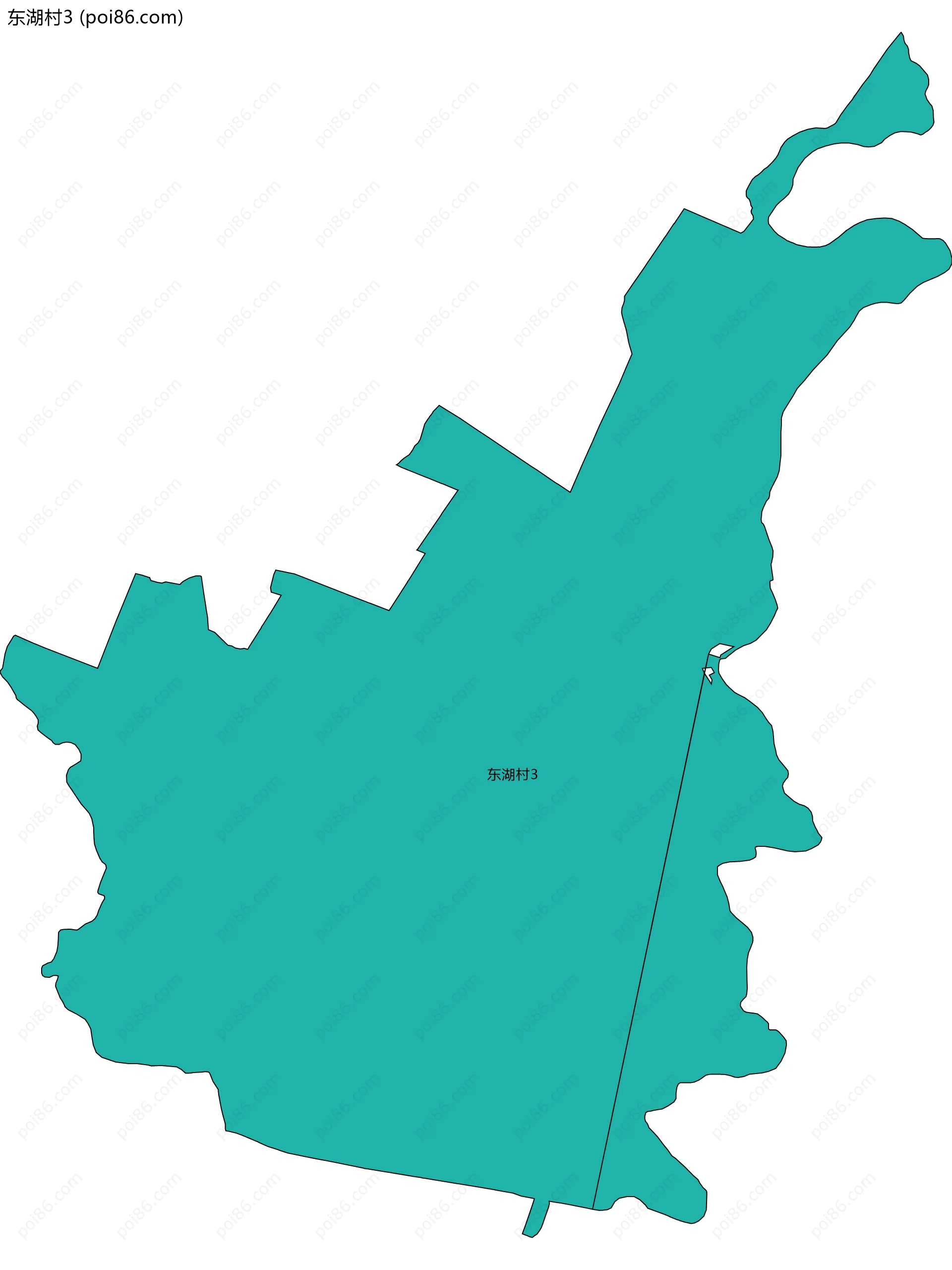 东湖村3边界地图