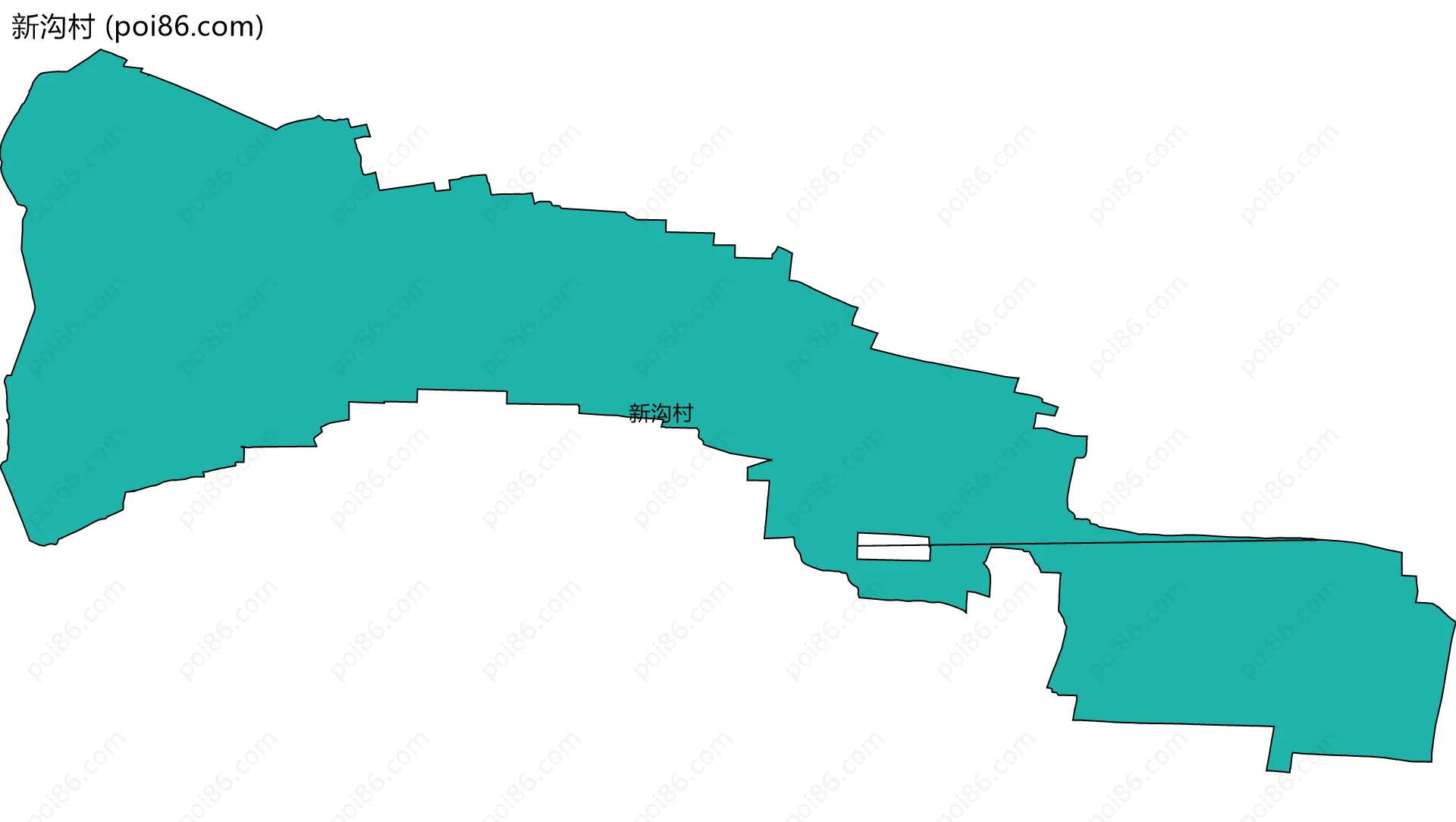 新沟村边界地图