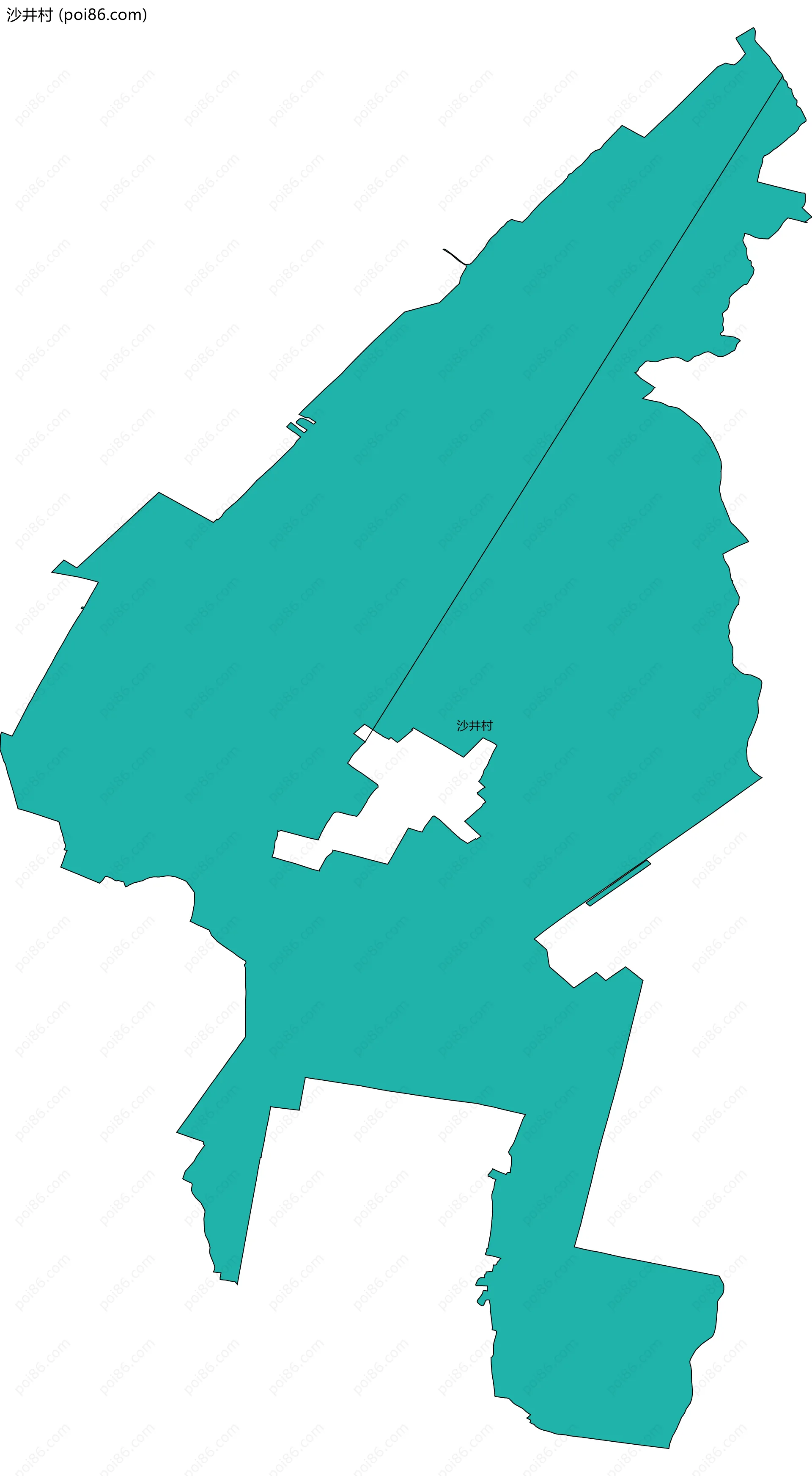 沙井村边界地图