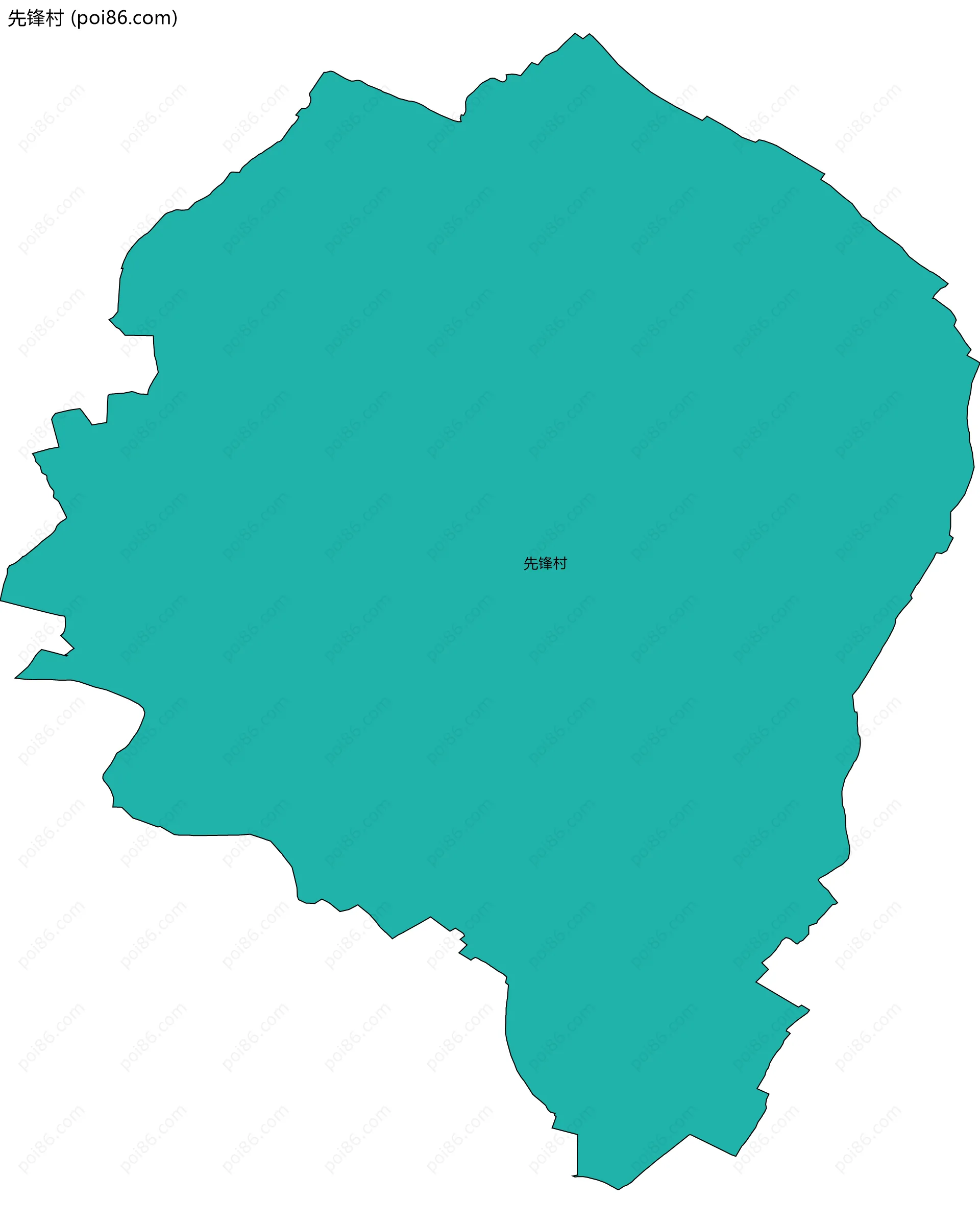 先锋村边界地图