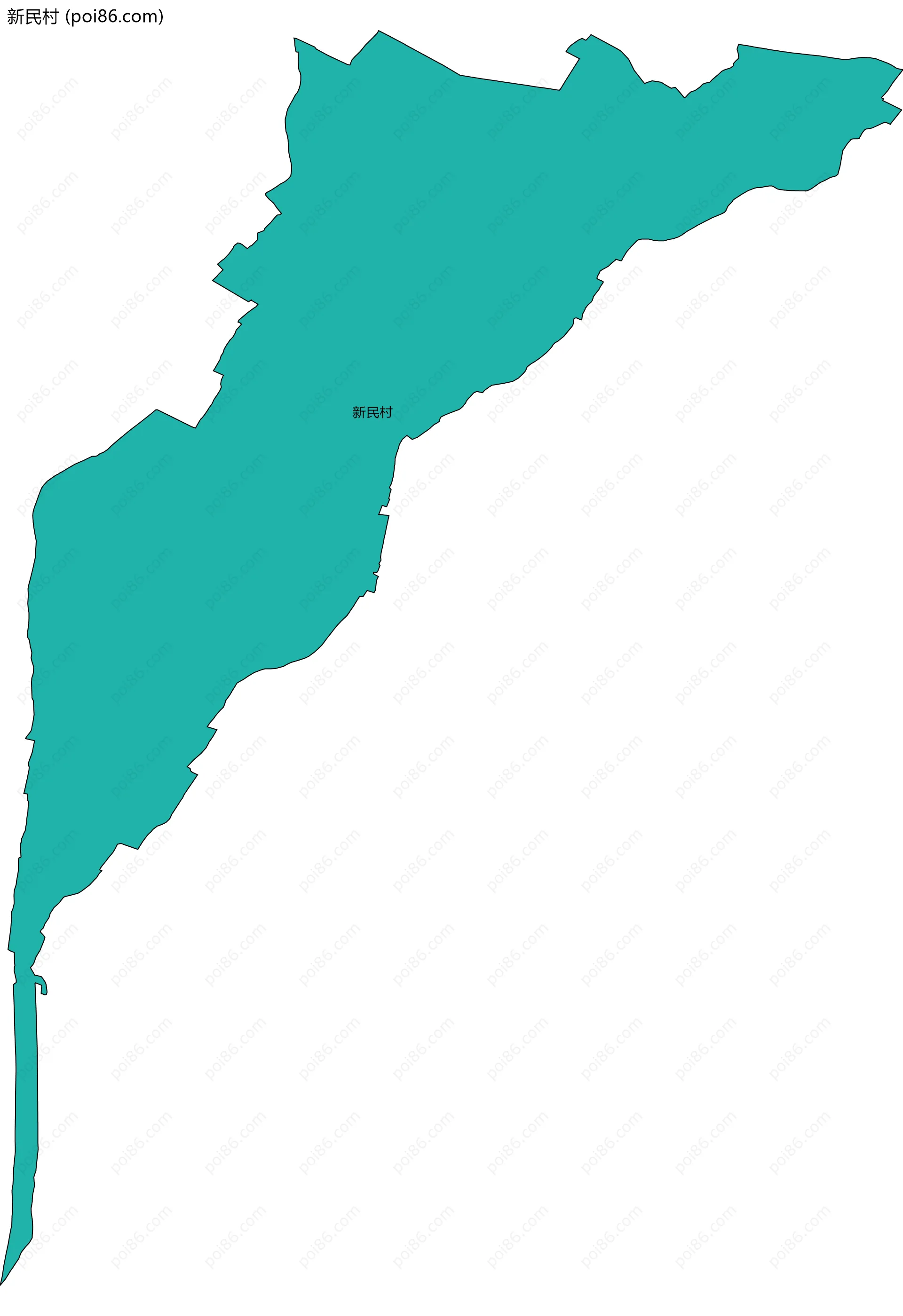 新民村边界地图