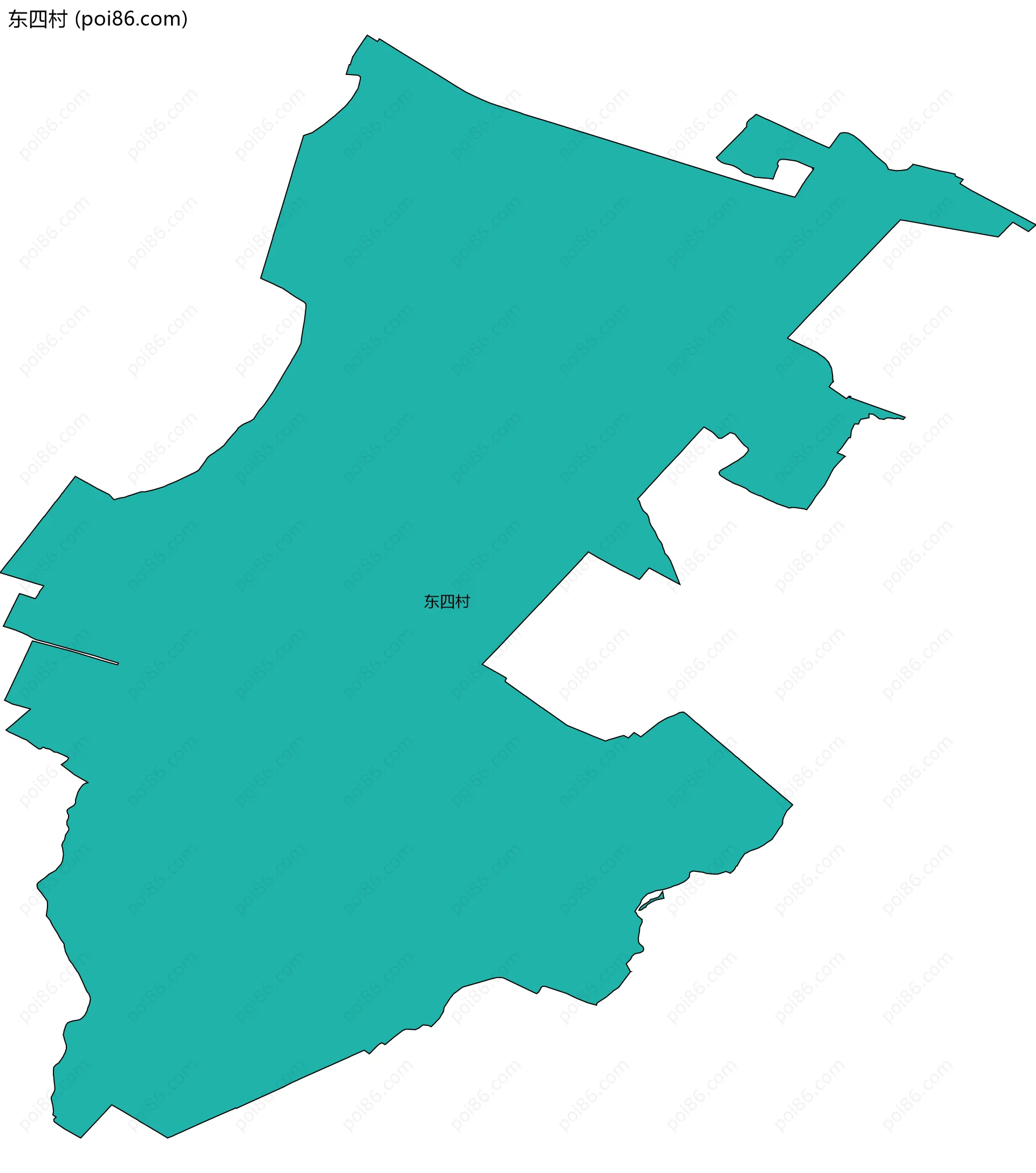 东四村边界地图