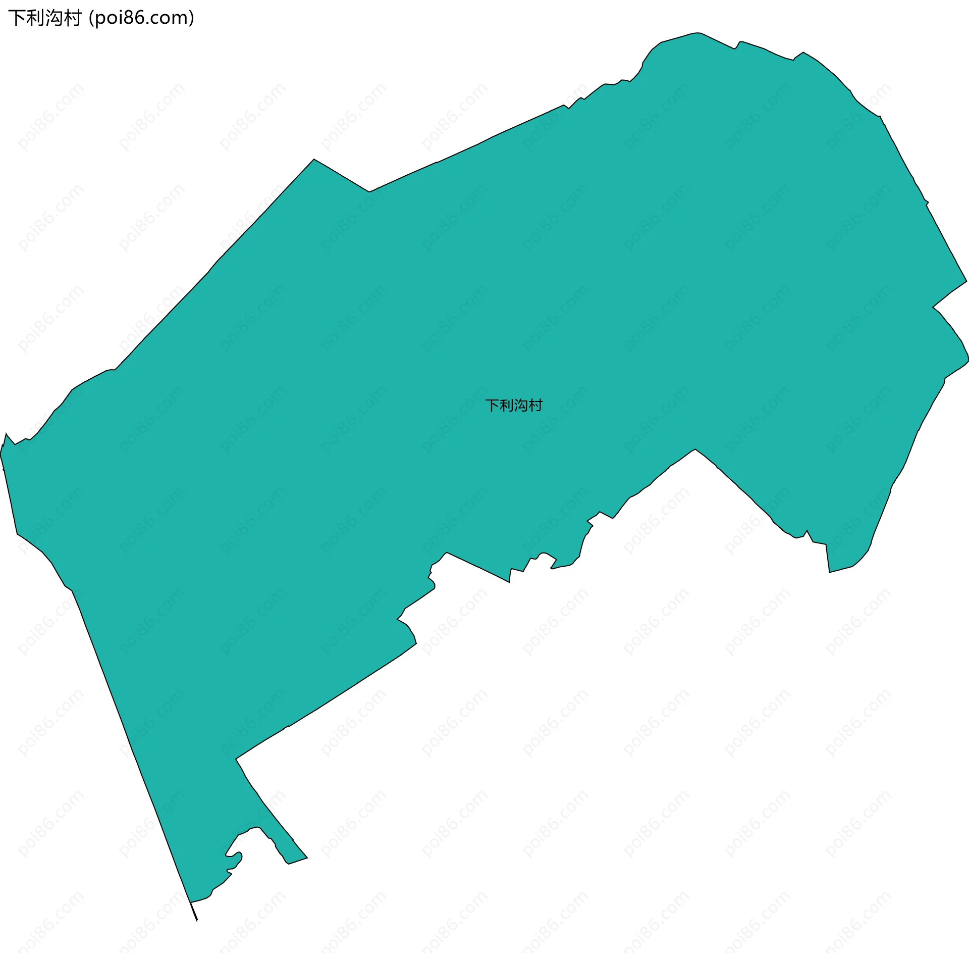 下利沟村边界地图